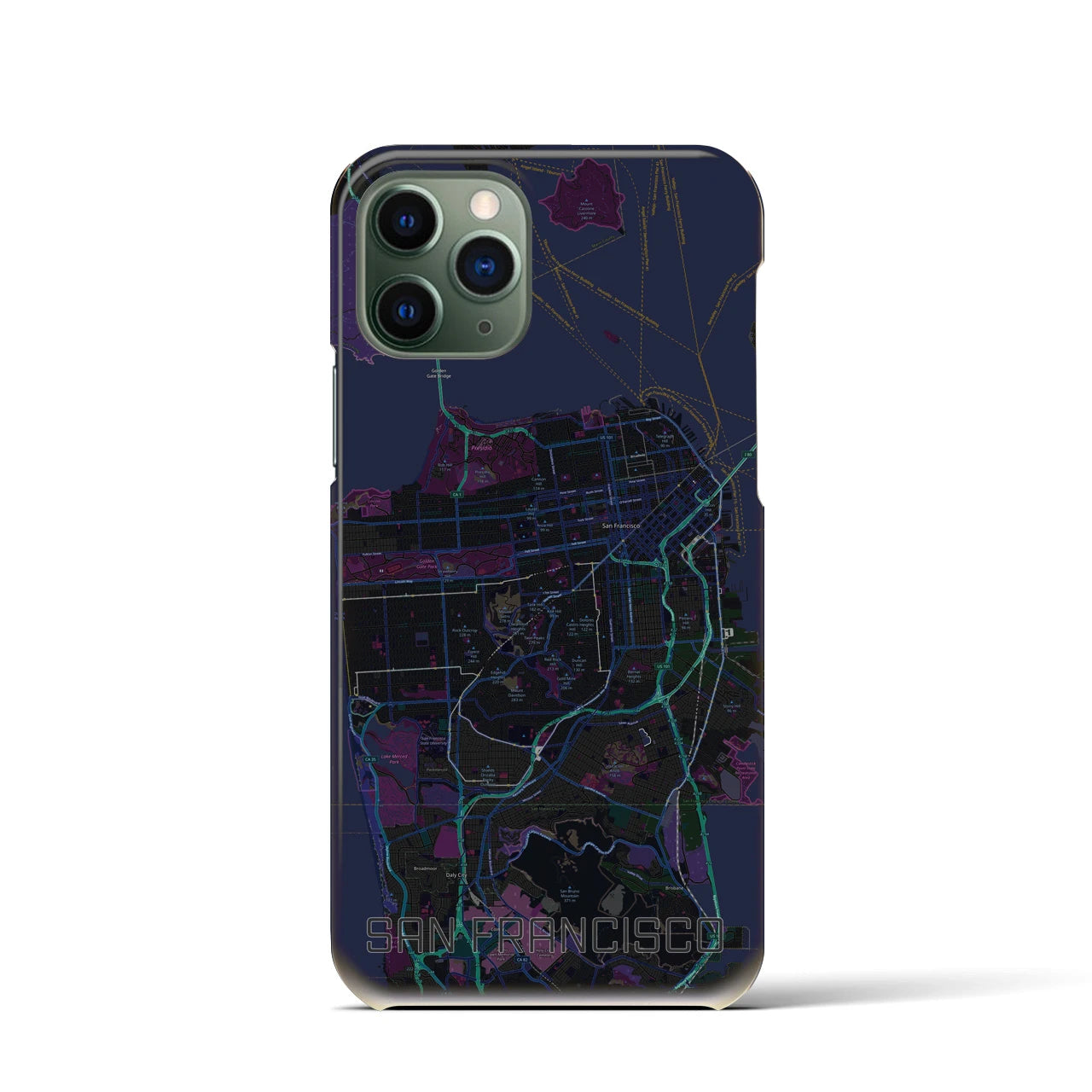 【サンフランシスコ(アメリカ)】地図柄iPhoneケース(バックカバータイプ)