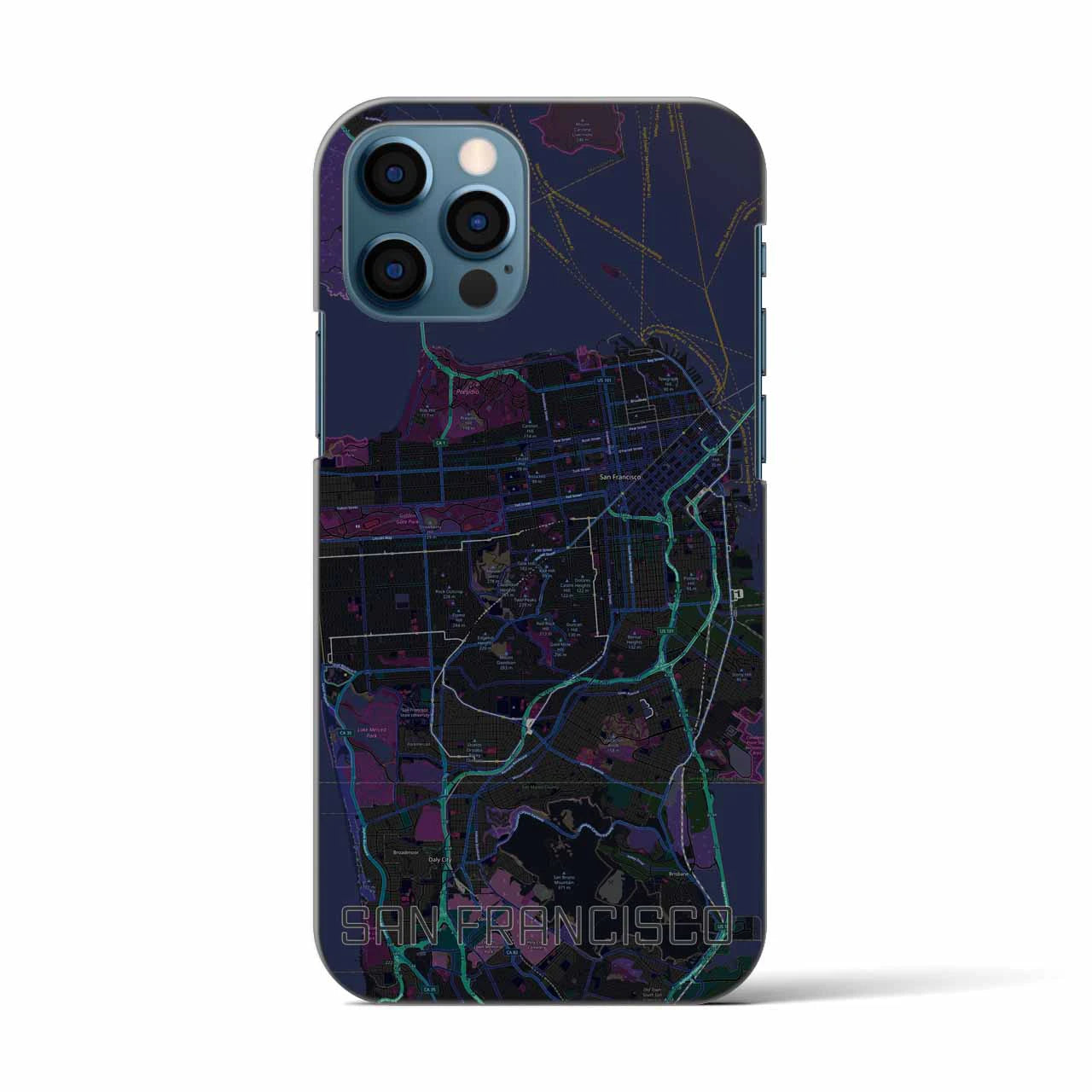 【サンフランシスコ(アメリカ)】地図柄iPhoneケース(バックカバータイプ)