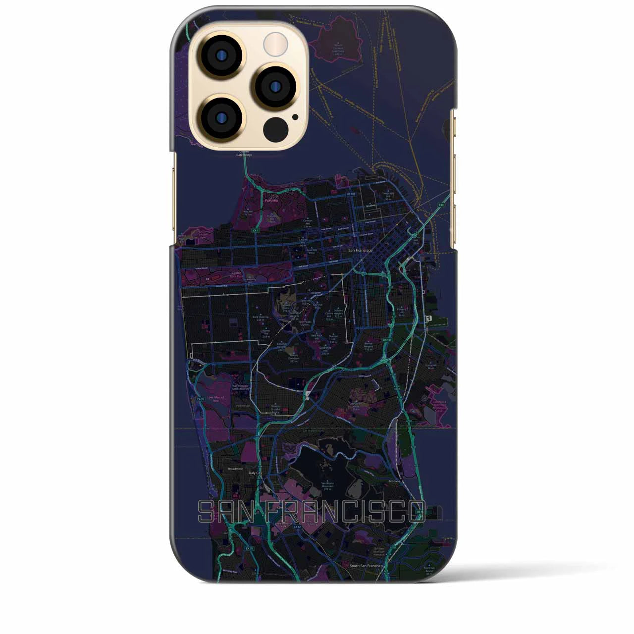 【サンフランシスコ(アメリカ)】地図柄iPhoneケース(バックカバータイプ)
