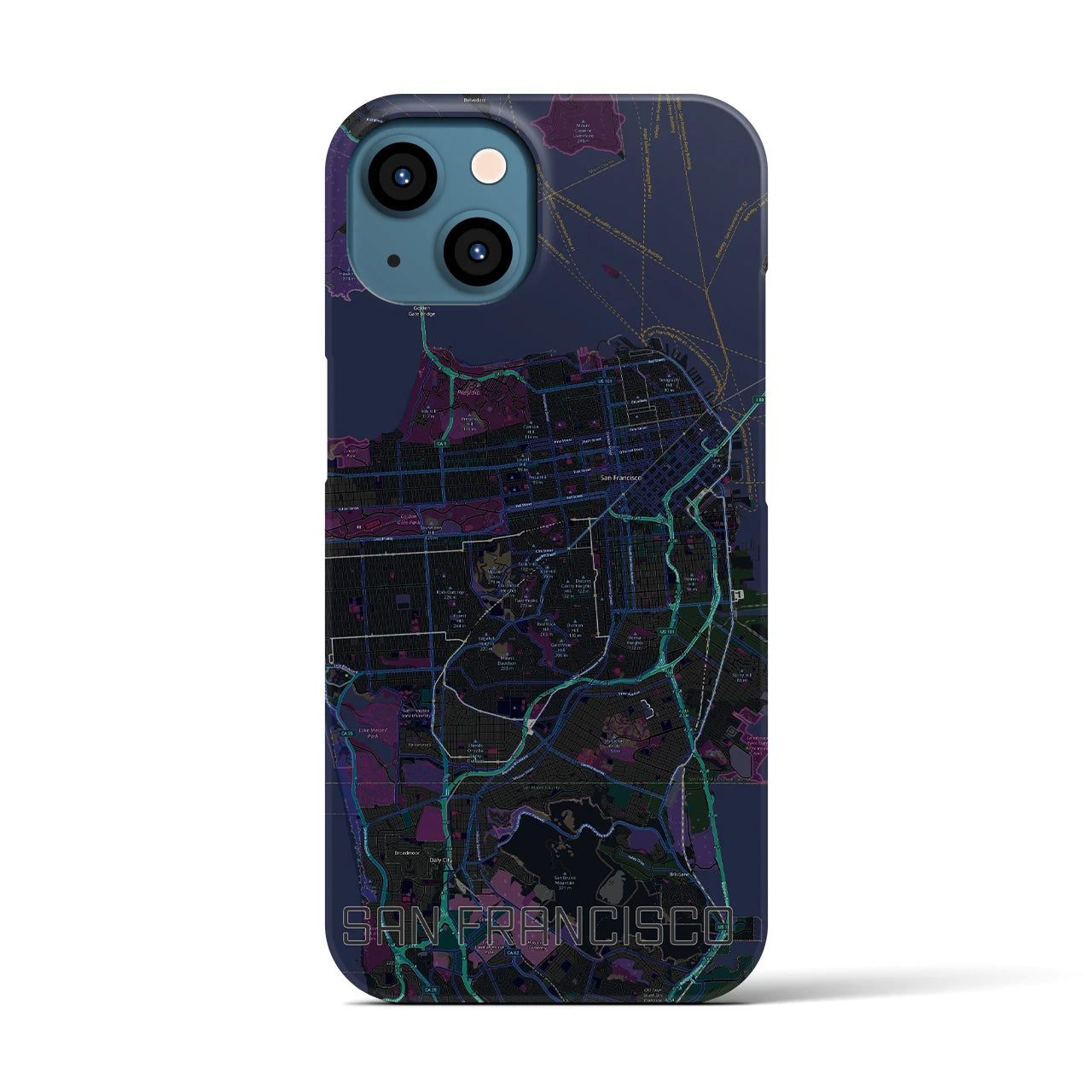 【サンフランシスコ(アメリカ)】地図柄iPhoneケース(バックカバータイプ)