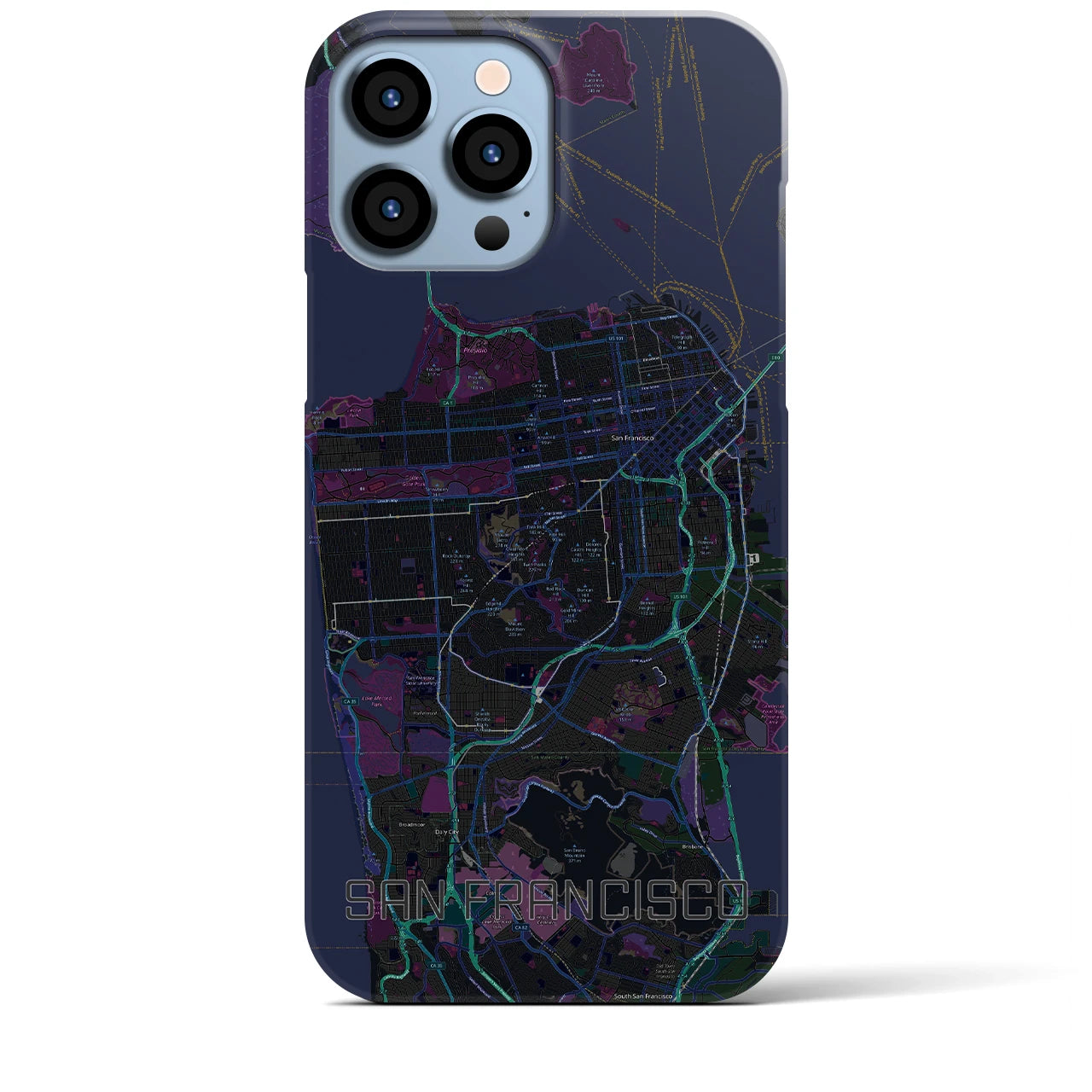 【サンフランシスコ(アメリカ)】地図柄iPhoneケース(バックカバータイプ)