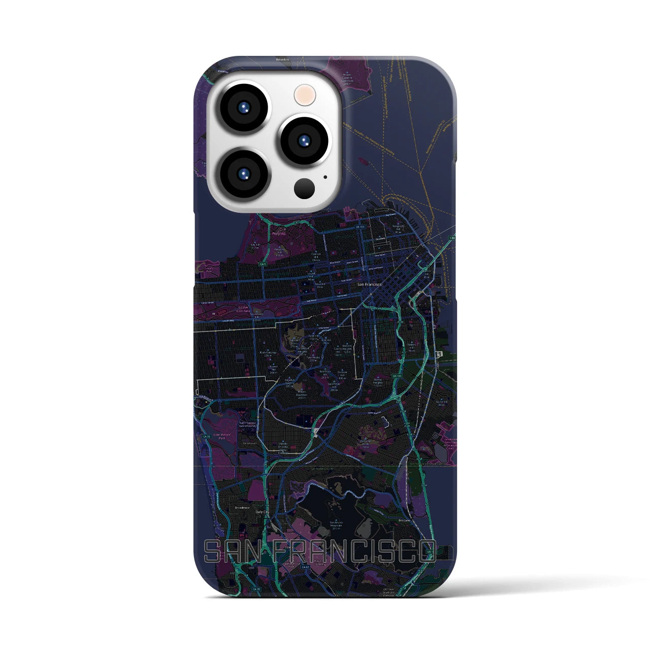 【サンフランシスコ(アメリカ)】地図柄iPhoneケース(バックカバータイプ)