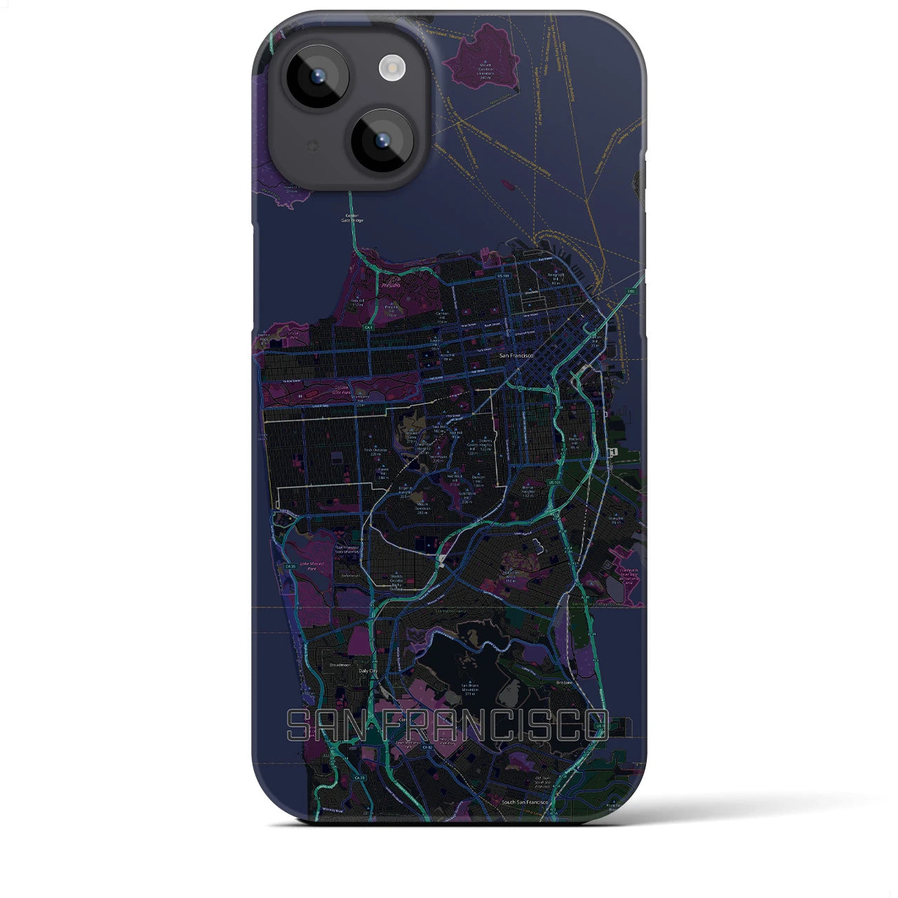 【サンフランシスコ(アメリカ)】地図柄iPhoneケース(バックカバータイプ)