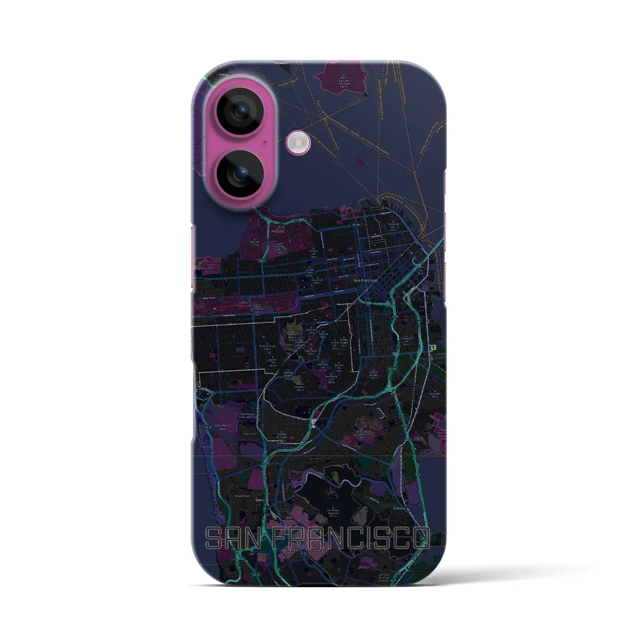 【サンフランシスコ(アメリカ)】地図柄iPhoneケース(バックカバータイプ)