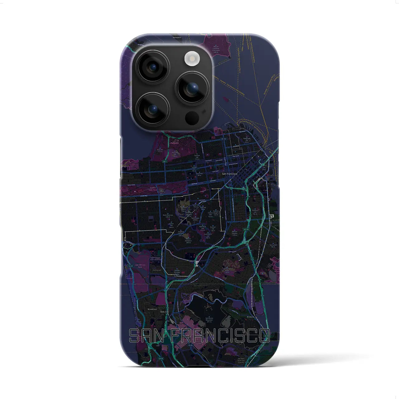 【サンフランシスコ(アメリカ)】地図柄iPhoneケース(バックカバータイプ)