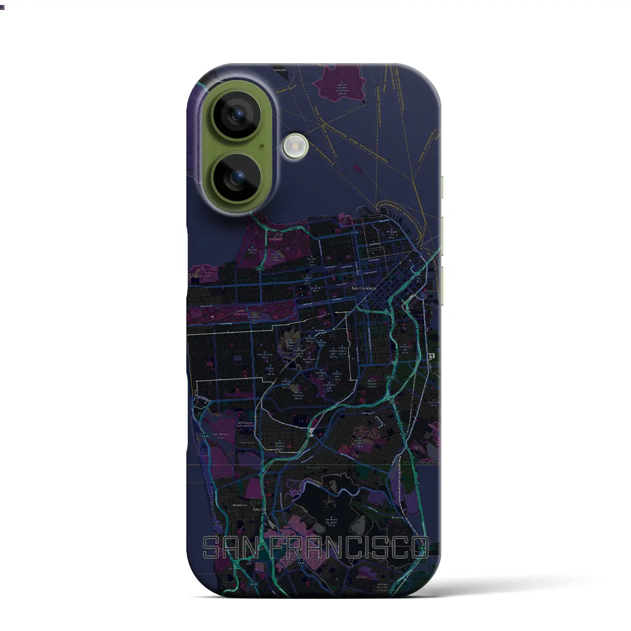 【サンフランシスコ(アメリカ)】地図柄iPhoneケース(バックカバータイプ)