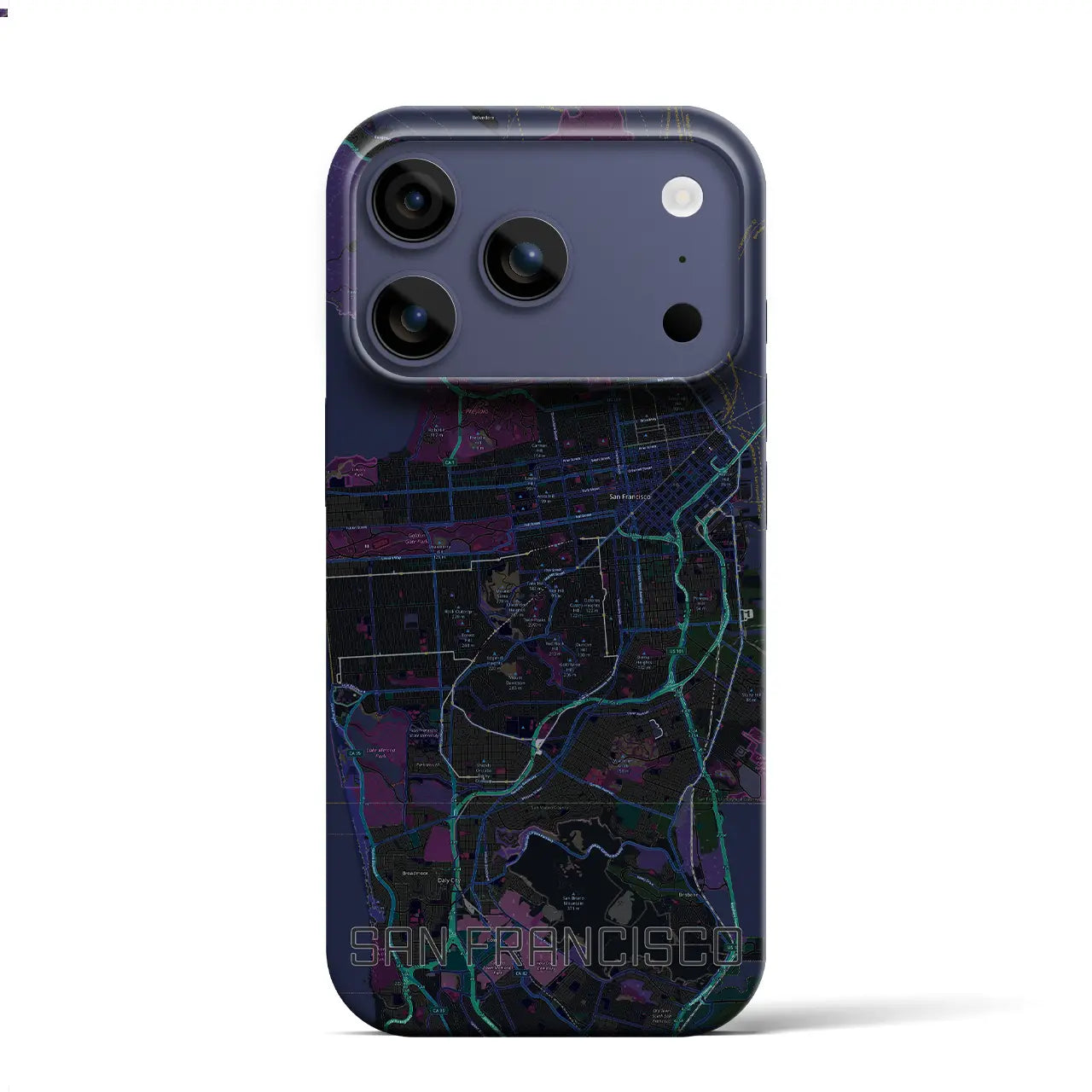 【サンフランシスコ(アメリカ)】地図柄iPhoneケース(バックカバータイプ)