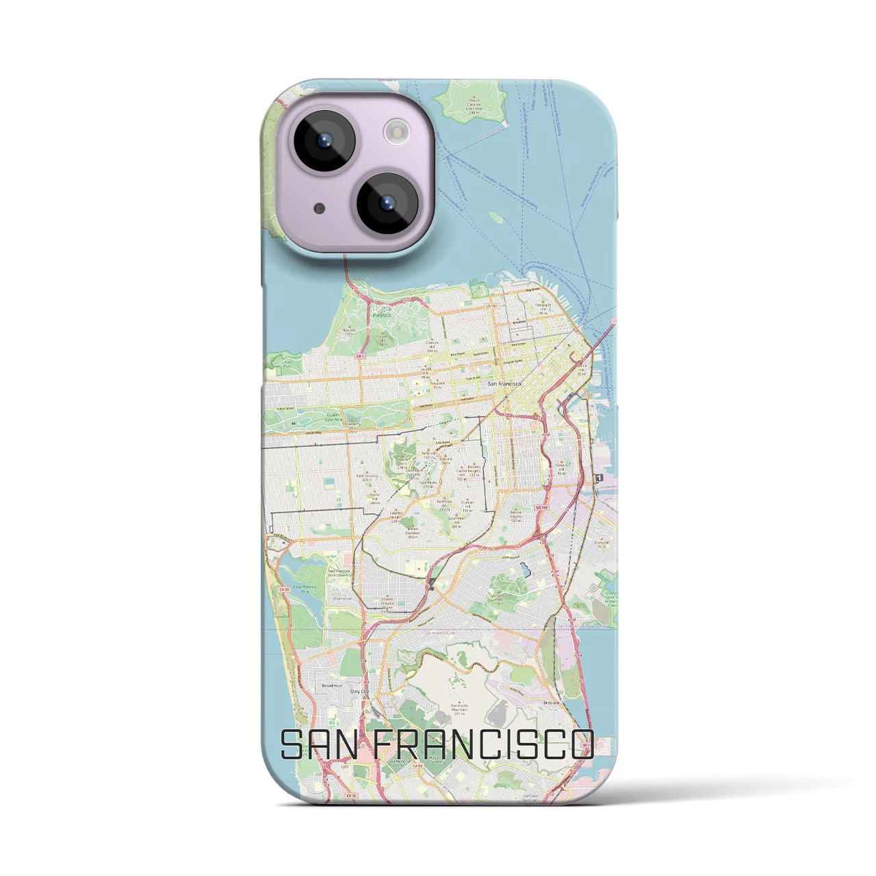 【サンフランシスコ(アメリカ)】地図柄iPhoneケース(バックカバータイプ)