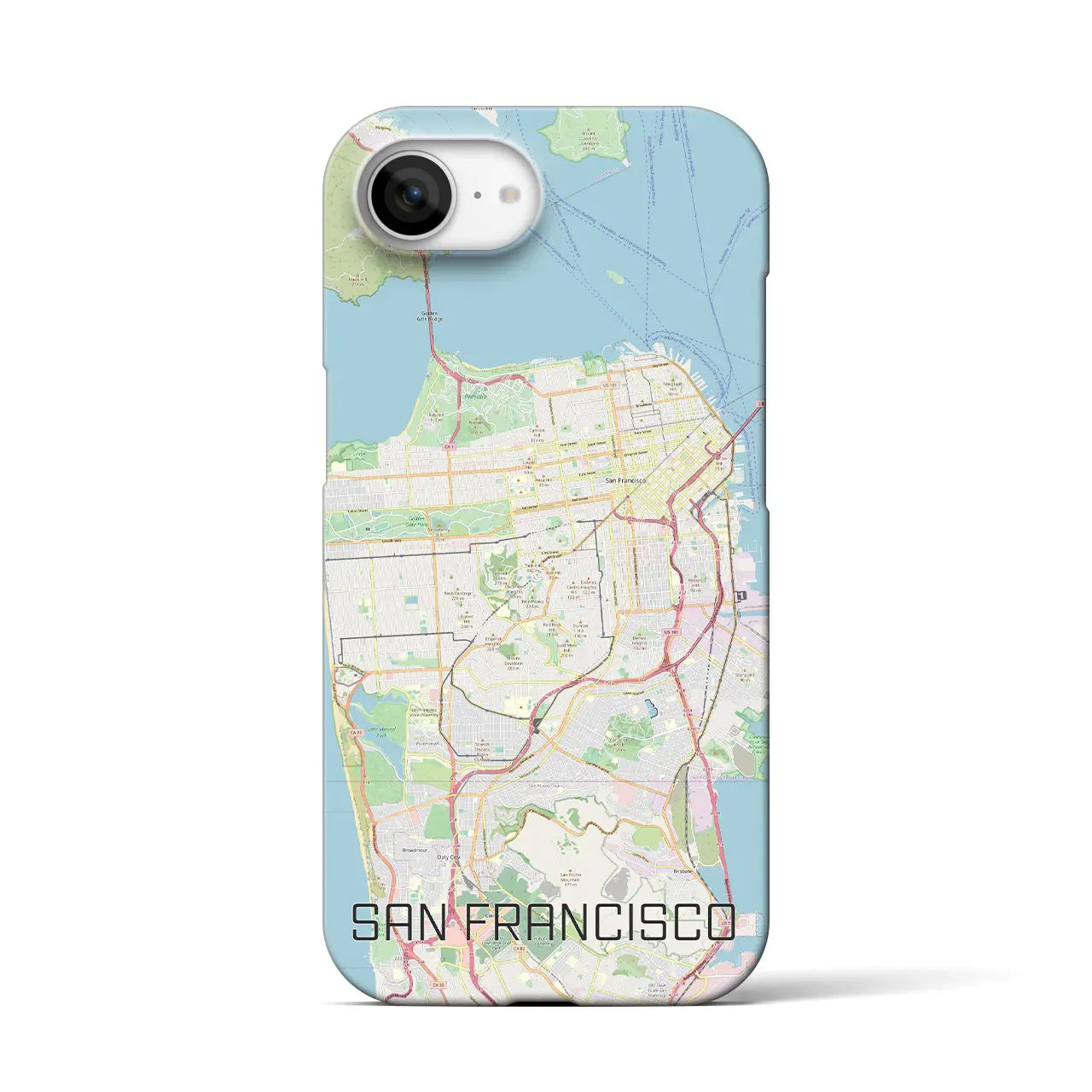 【サンフランシスコ(アメリカ)】地図柄iPhoneケース(バックカバータイプ)