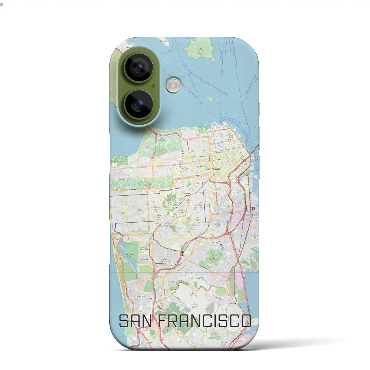 【サンフランシスコ(アメリカ)】地図柄iPhoneケース(バックカバータイプ)
