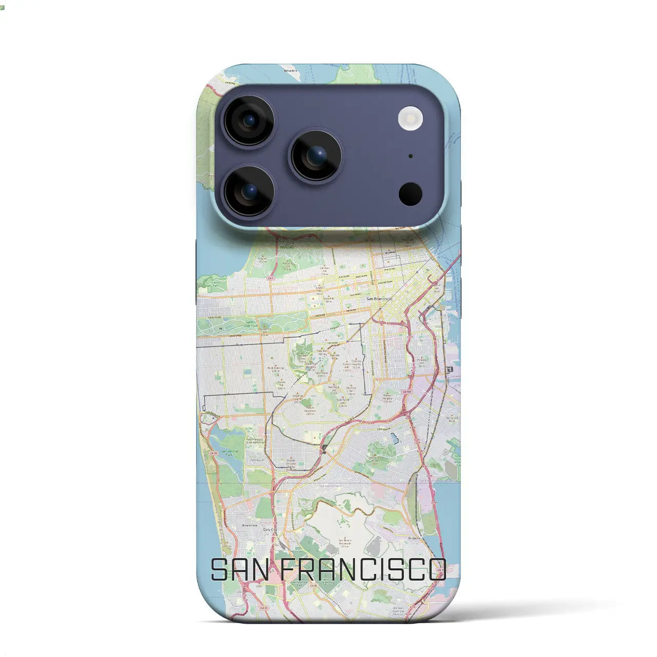 【サンフランシスコ(アメリカ)】地図柄iPhoneケース(バックカバータイプ)