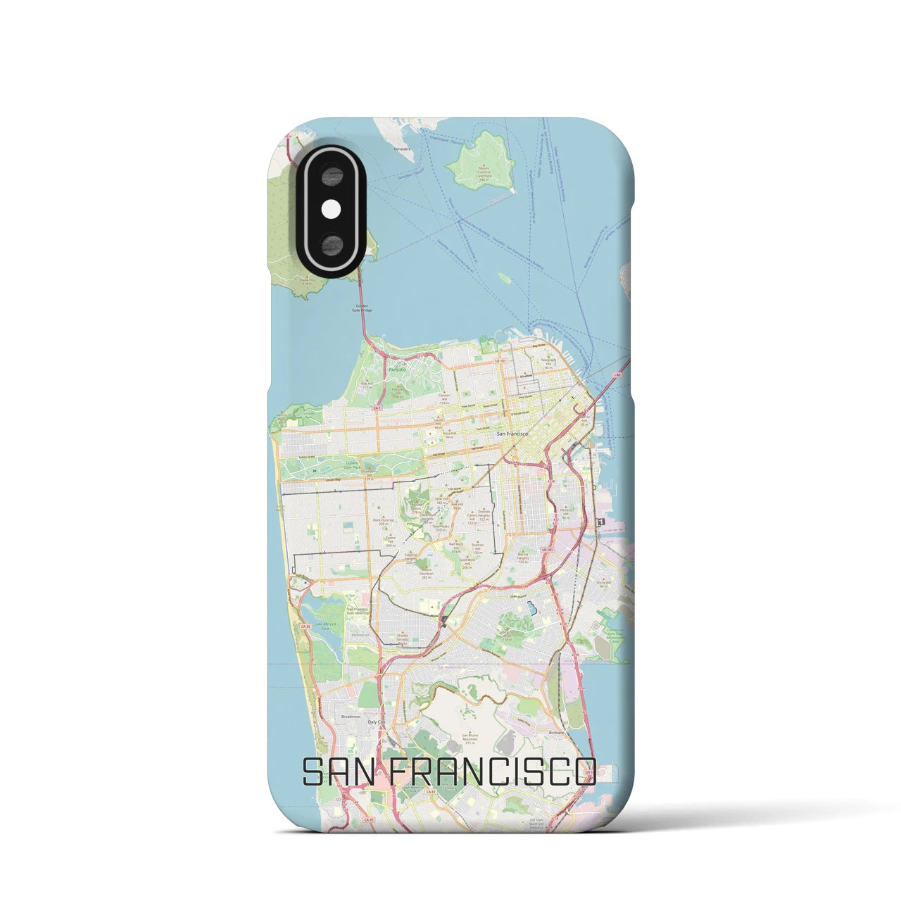 【サンフランシスコ(アメリカ)】地図柄iPhoneケース(バックカバータイプ)