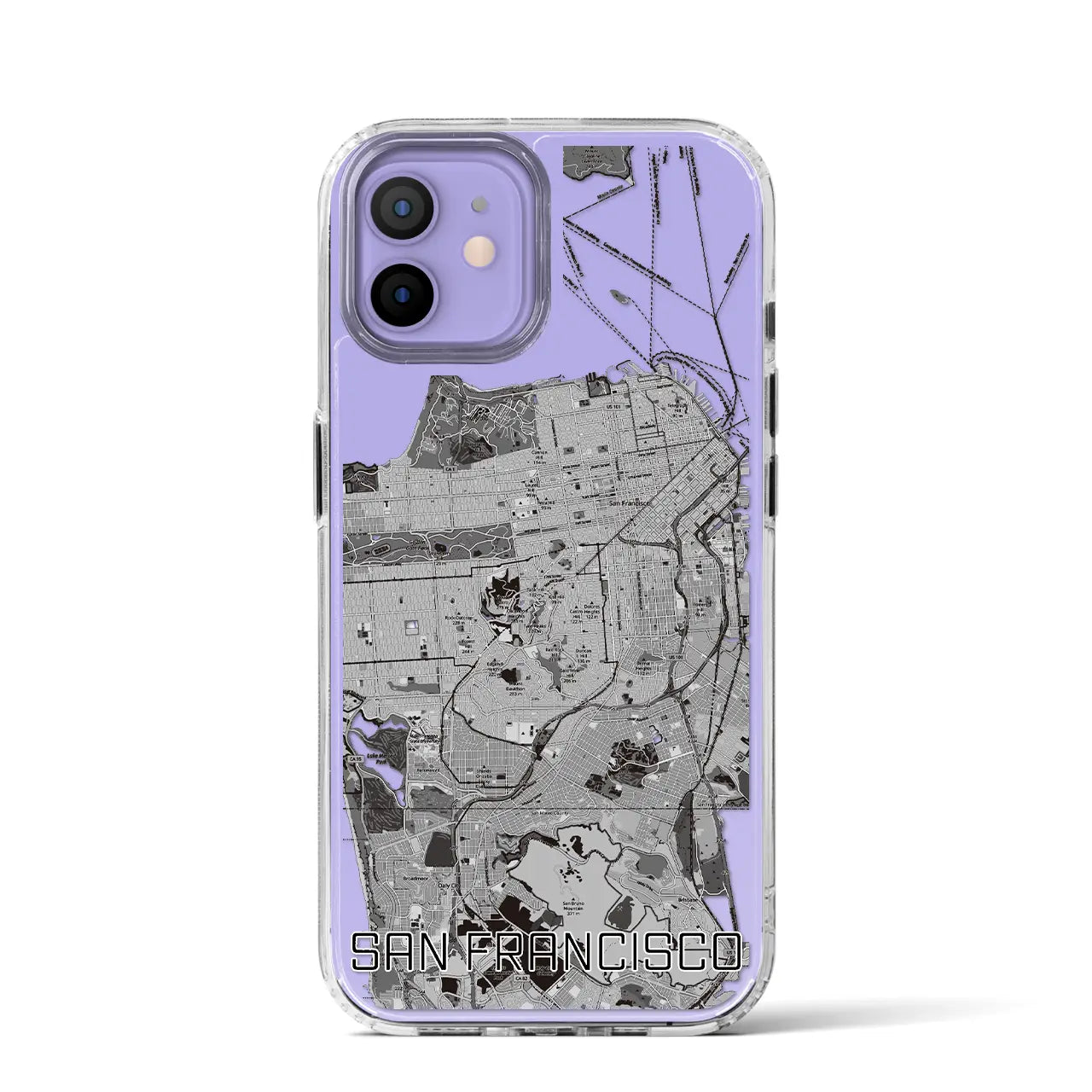 【サンフランシスコ(アメリカ)】地図柄iPhoneケース(MagSafeタイプ)