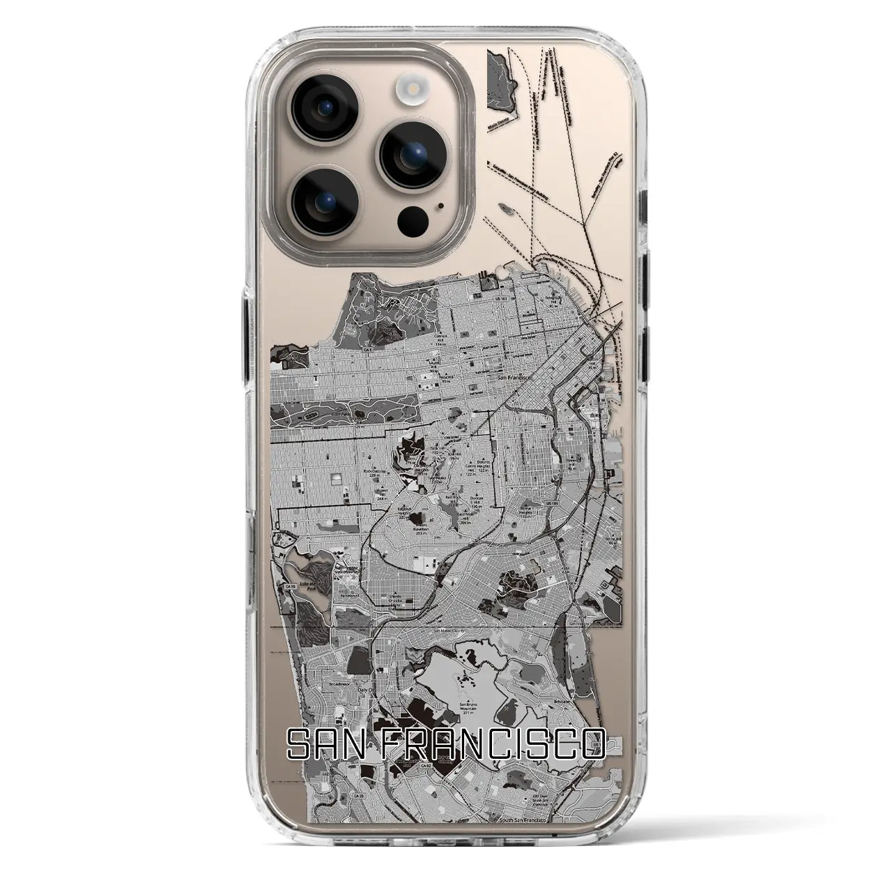 【サンフランシスコ(アメリカ)】地図柄iPhoneケース(MagSafeタイプ)