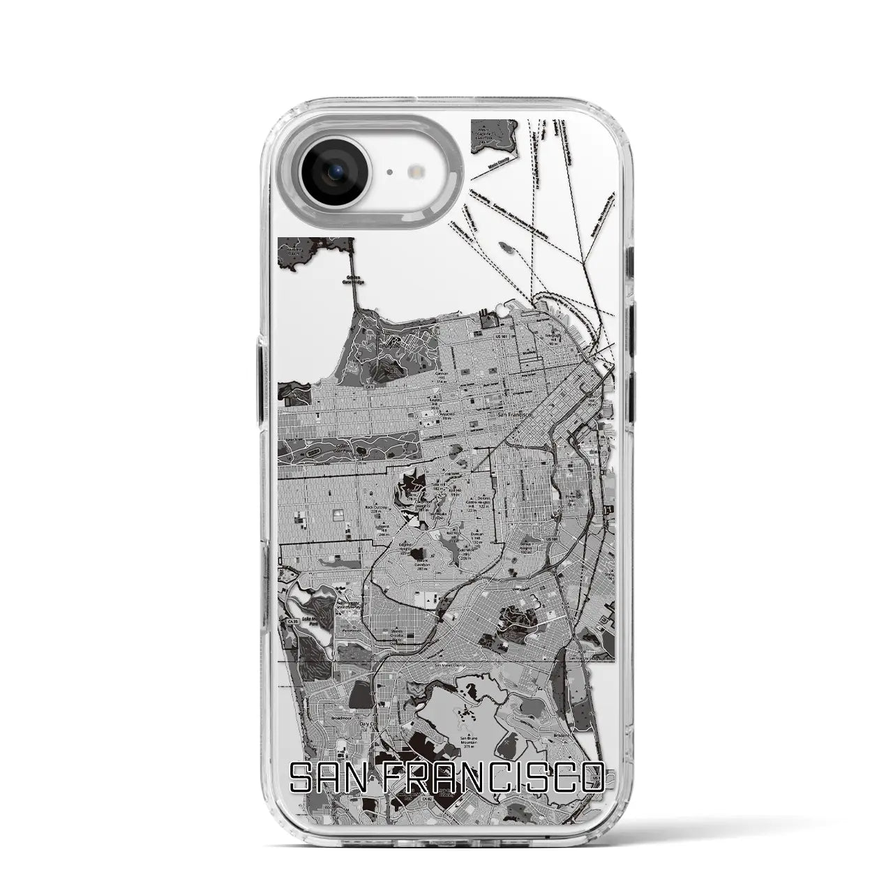 【サンフランシスコ(アメリカ)】地図柄iPhoneケース(MagSafeタイプ)