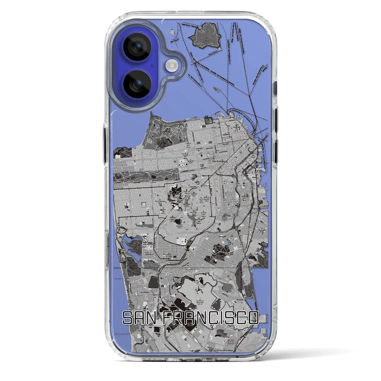【サンフランシスコ(アメリカ)】地図柄iPhoneケース(MagSafeタイプ)