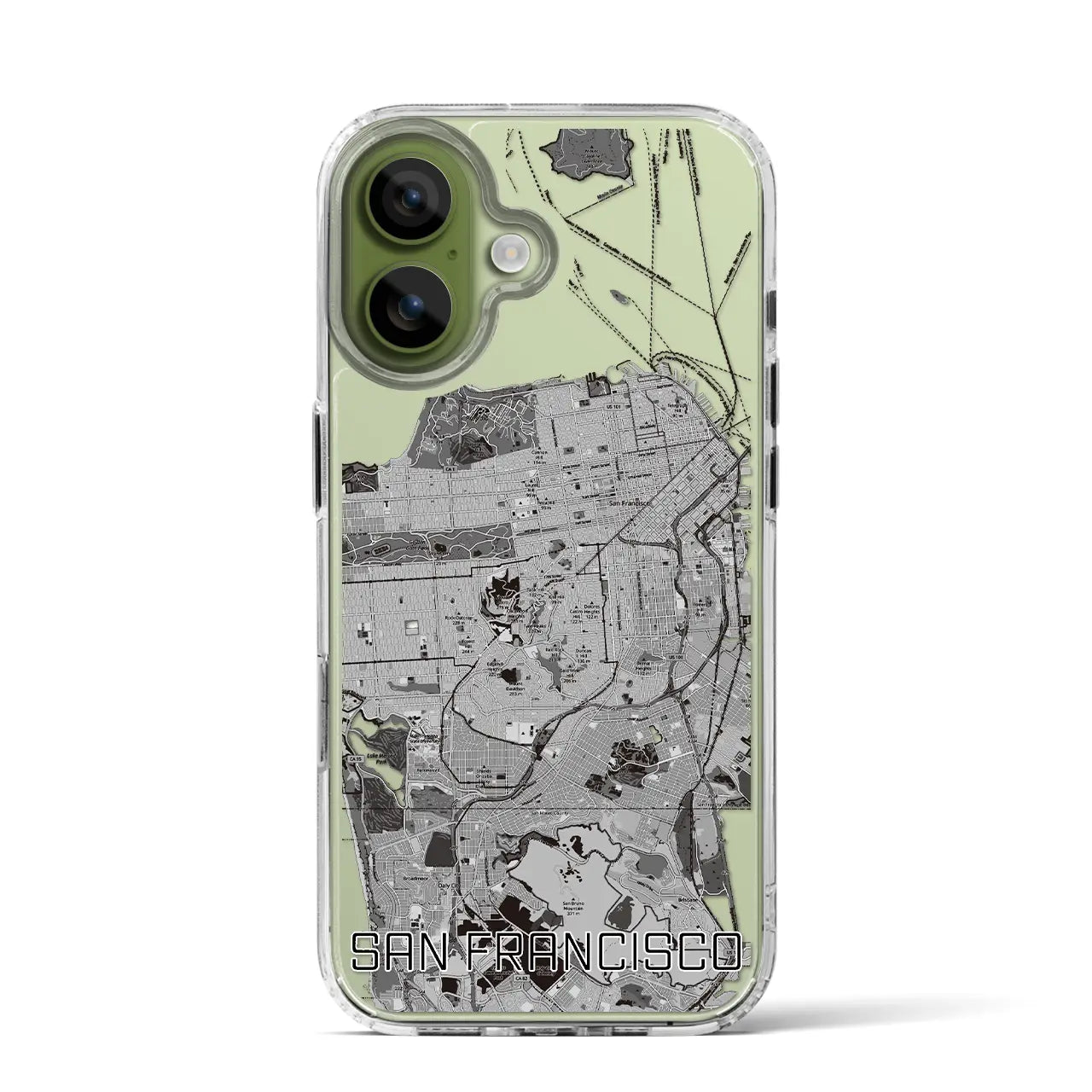 【サンフランシスコ(アメリカ)】地図柄iPhoneケース(MagSafeタイプ)