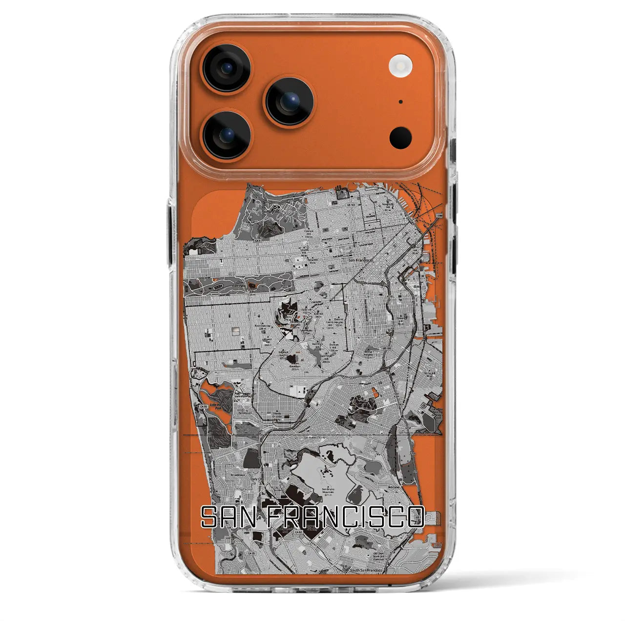 【サンフランシスコ(アメリカ)】地図柄iPhoneケース(MagSafeタイプ)