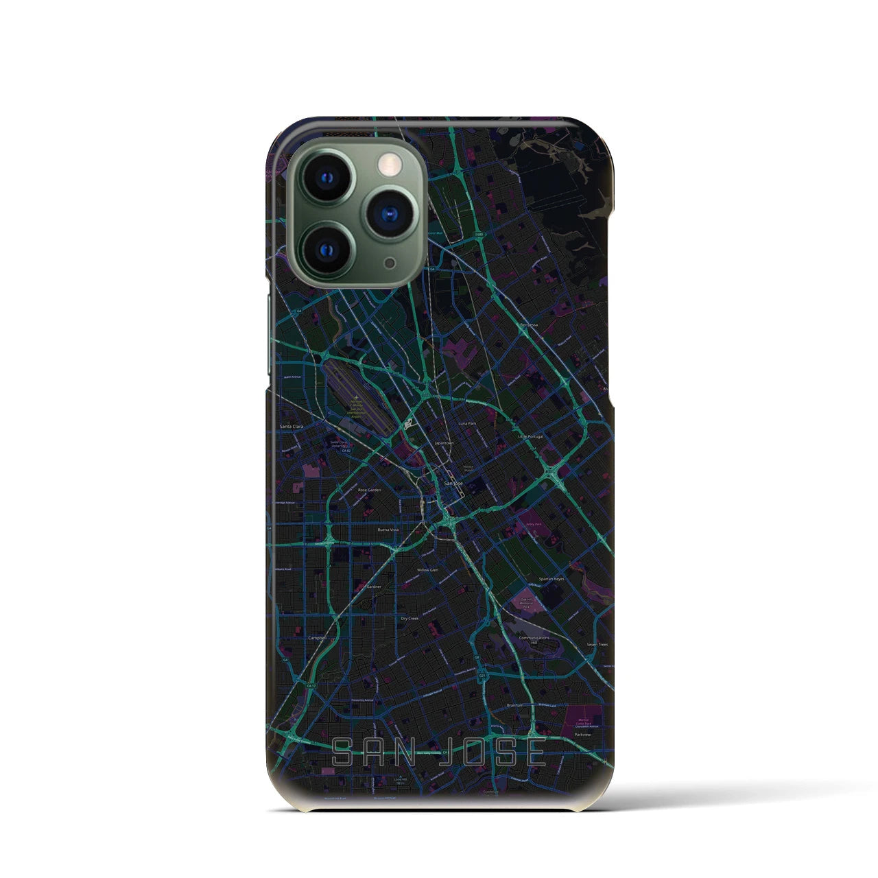 【サンノゼ(アメリカ)】地図柄iPhoneケース(バックカバータイプ)