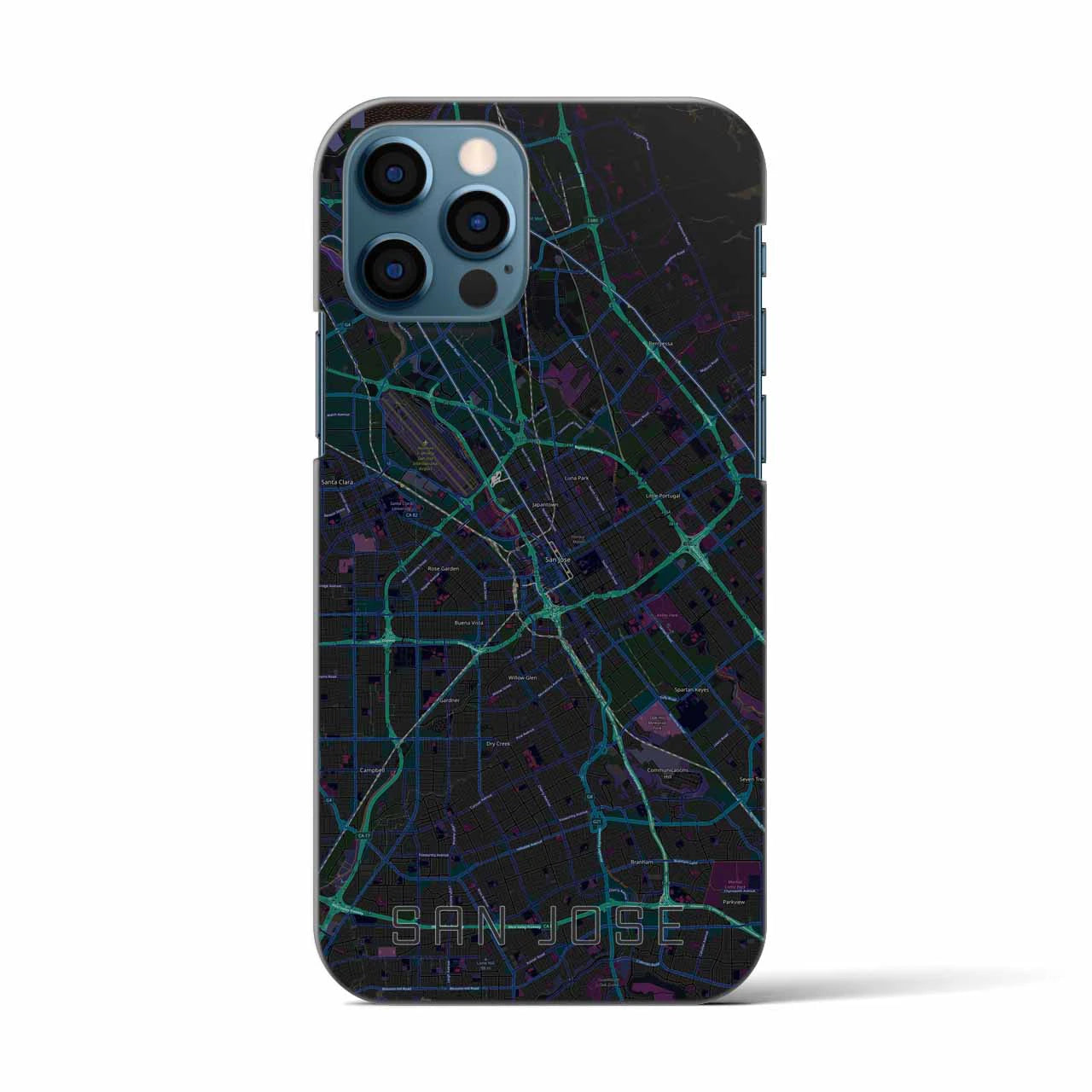 【サンノゼ(アメリカ)】地図柄iPhoneケース(バックカバータイプ)