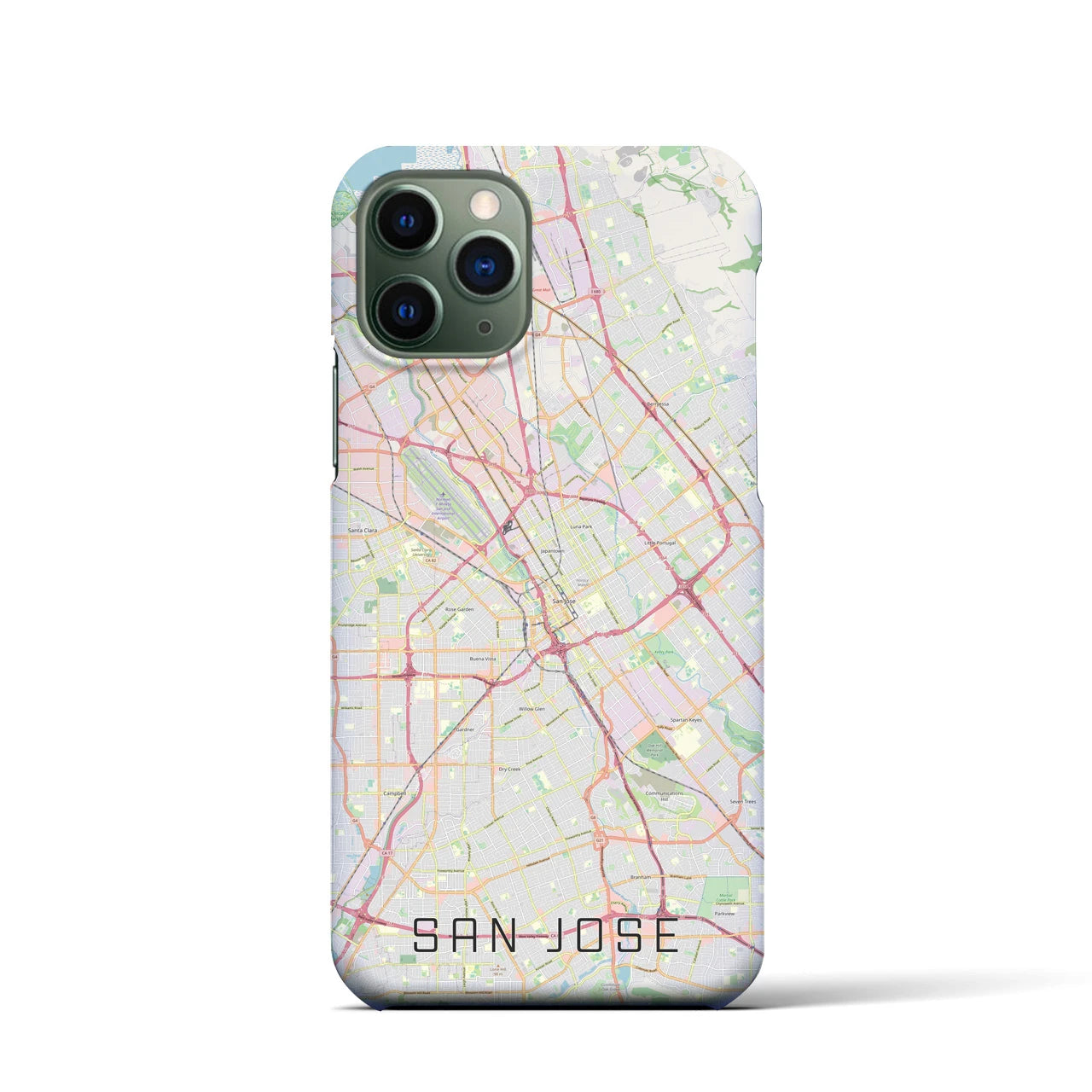 【サンノゼ(アメリカ)】地図柄iPhoneケース(バックカバータイプ)