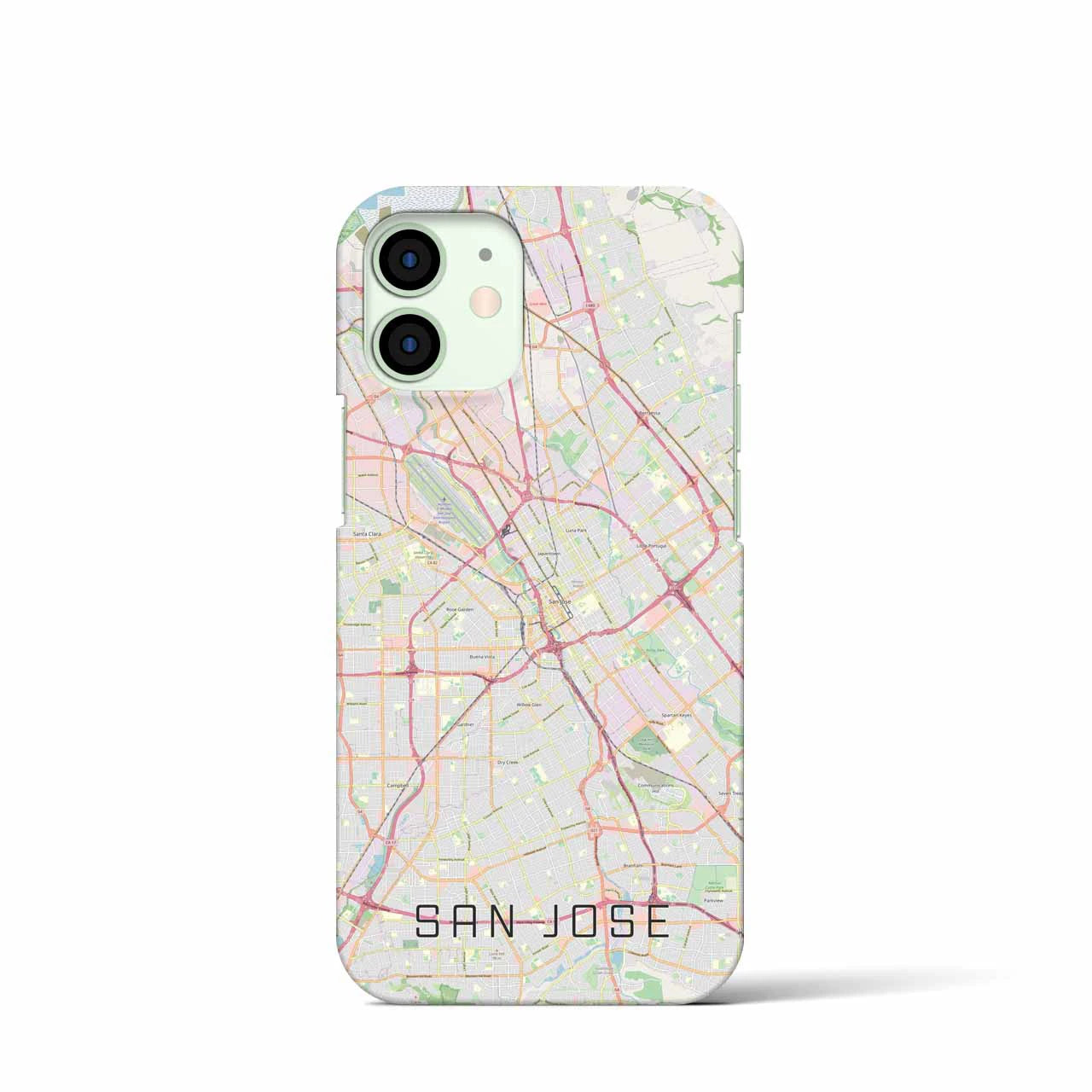 【サンノゼ(アメリカ)】地図柄iPhoneケース(バックカバータイプ)