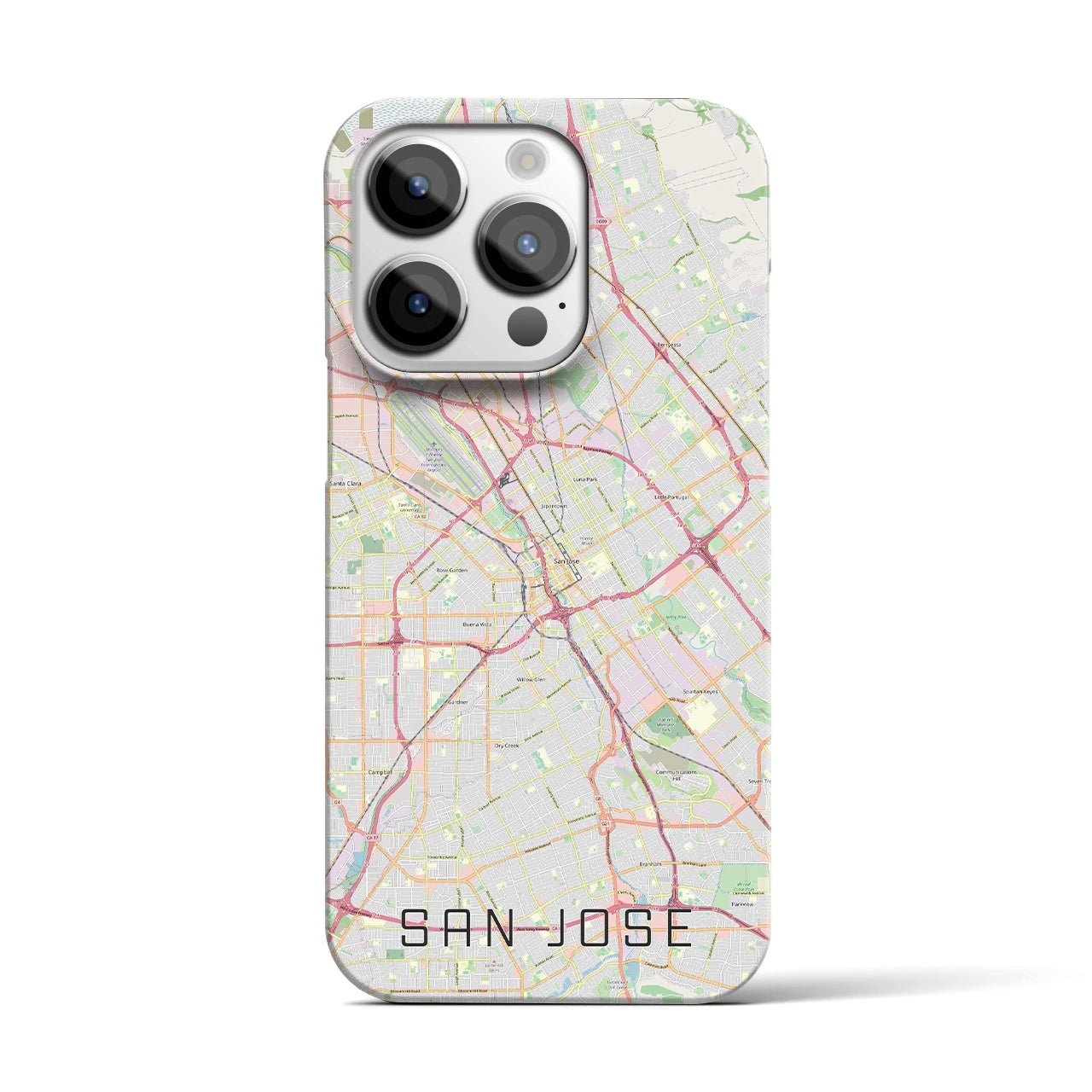【サンノゼ(アメリカ)】地図柄iPhoneケース(バックカバータイプ)