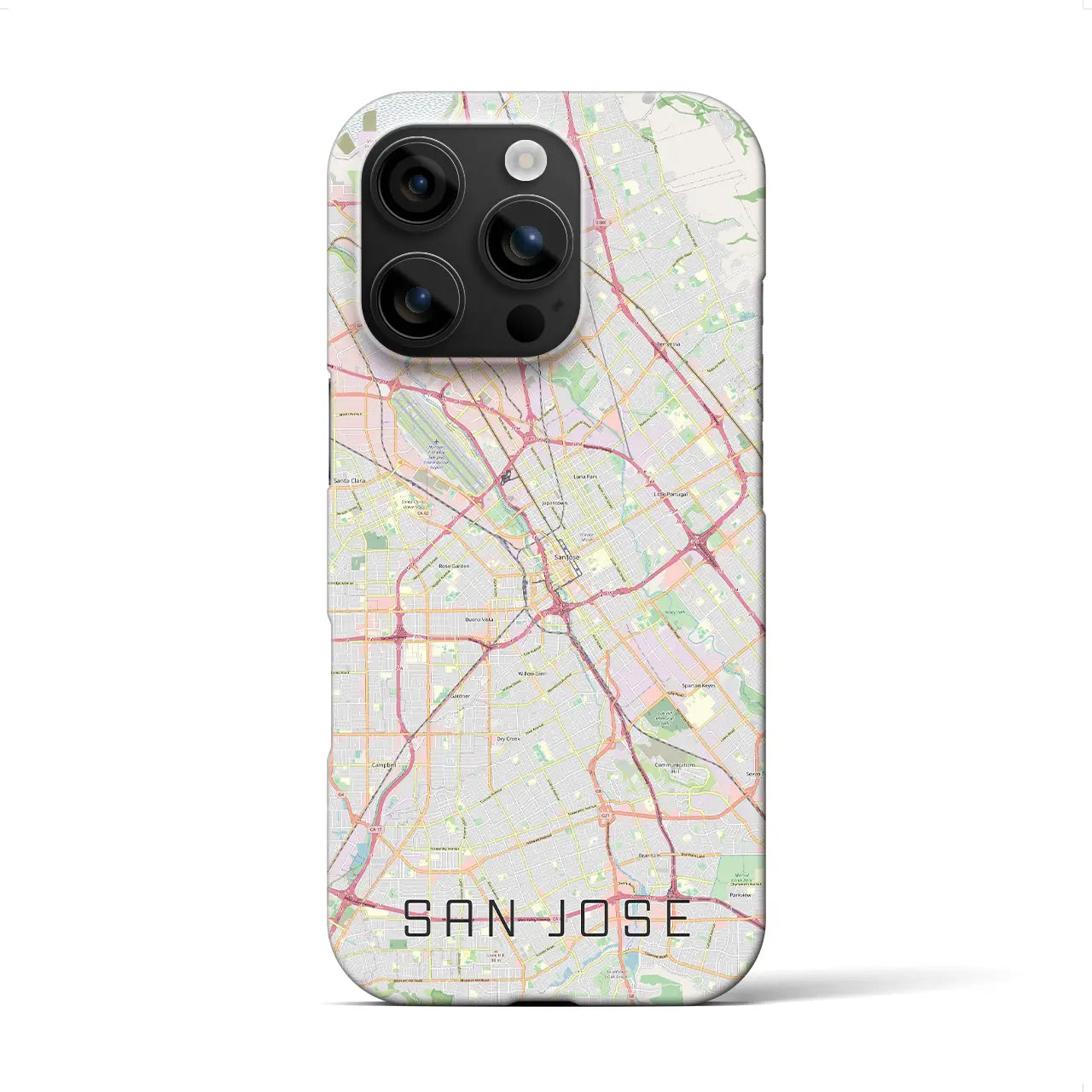 【サンノゼ(アメリカ)】地図柄iPhoneケース(バックカバータイプ)