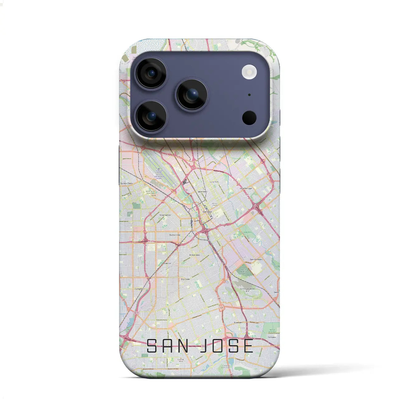 【サンノゼ(アメリカ)】地図柄iPhoneケース(バックカバータイプ)