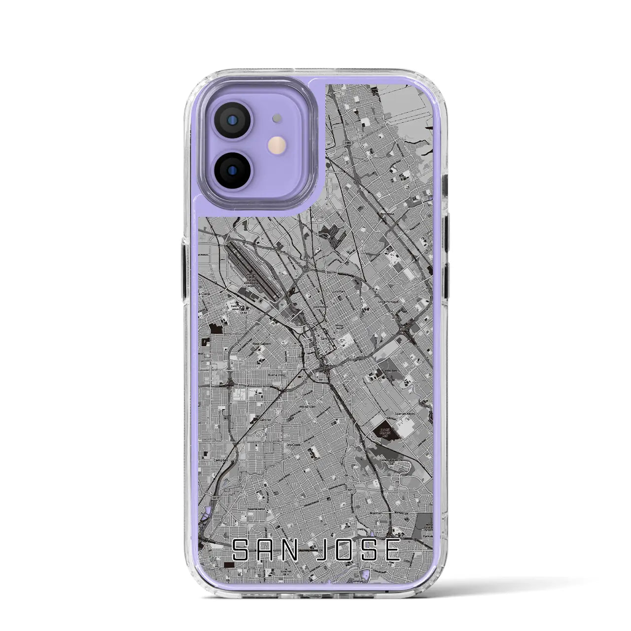 【サンノゼ(アメリカ)】地図柄iPhoneケース(MagSafeタイプ)