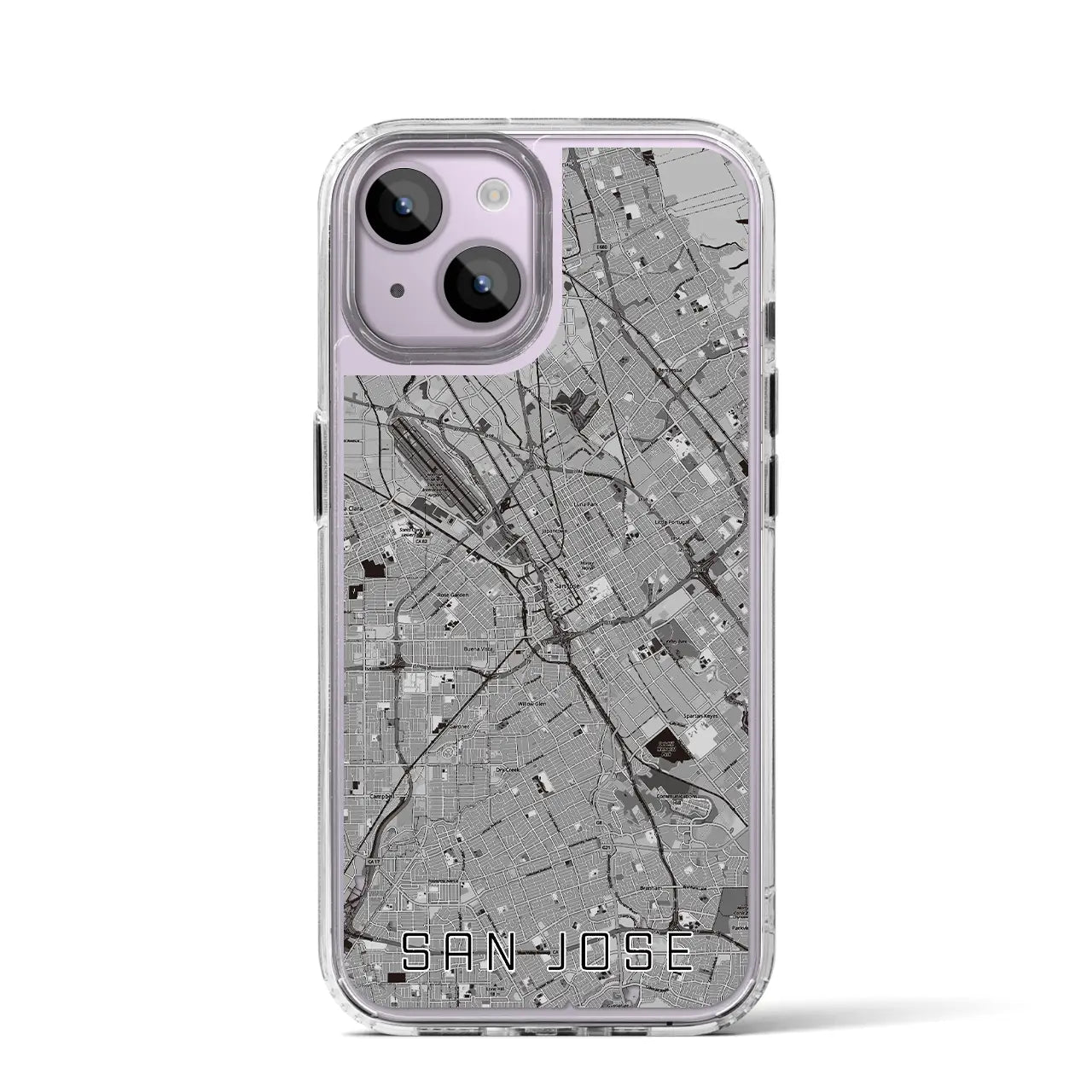 【サンノゼ(アメリカ)】地図柄iPhoneケース(MagSafeタイプ)