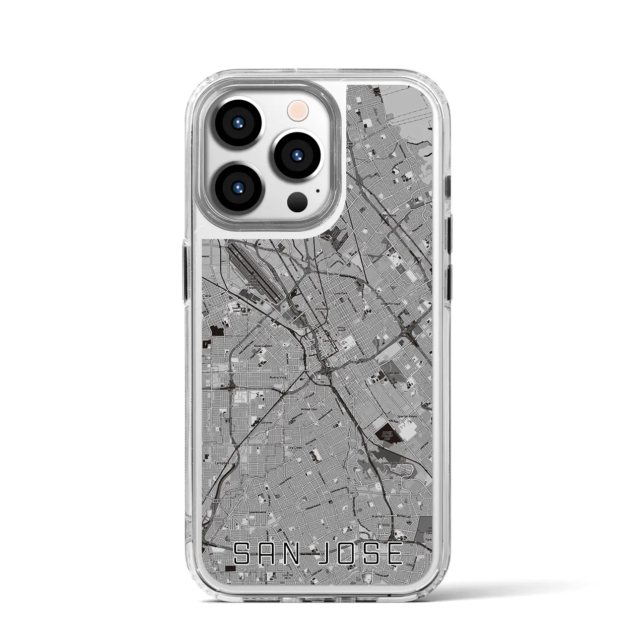 【サンノゼ(アメリカ)】地図柄iPhoneケース(MagSafeタイプ)