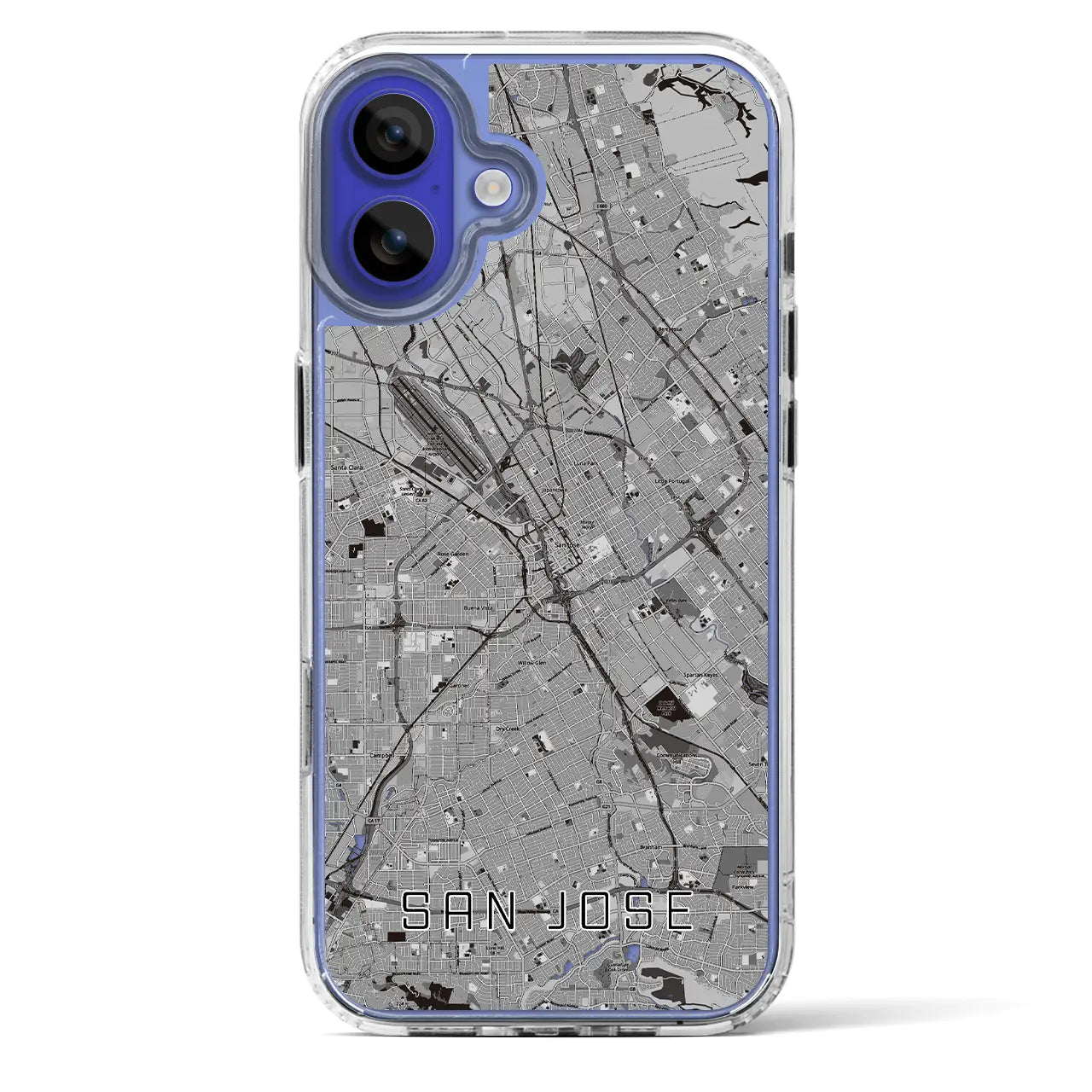 【サンノゼ(アメリカ)】地図柄iPhoneケース(MagSafeタイプ)