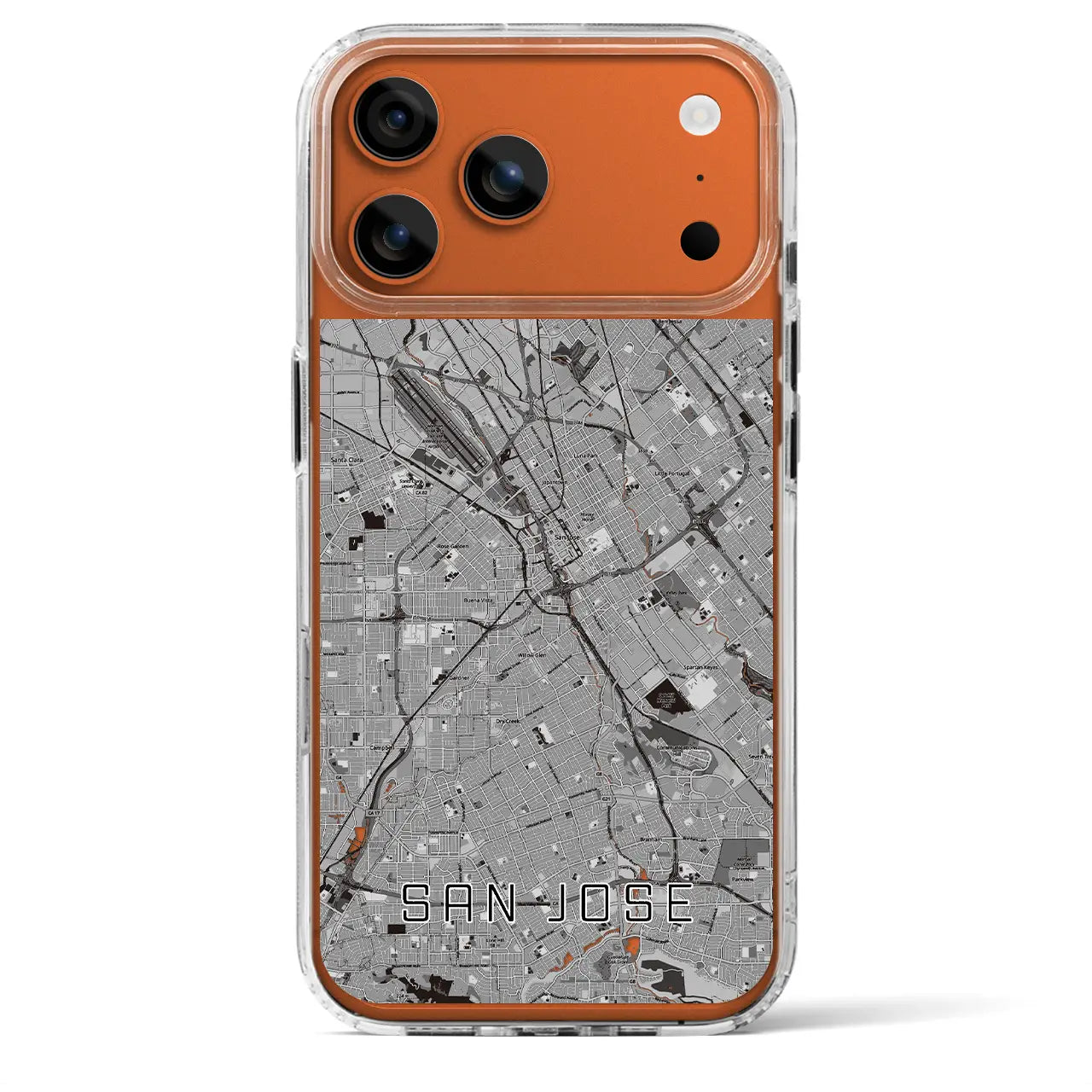 【サンノゼ(アメリカ)】地図柄iPhoneケース(MagSafeタイプ)