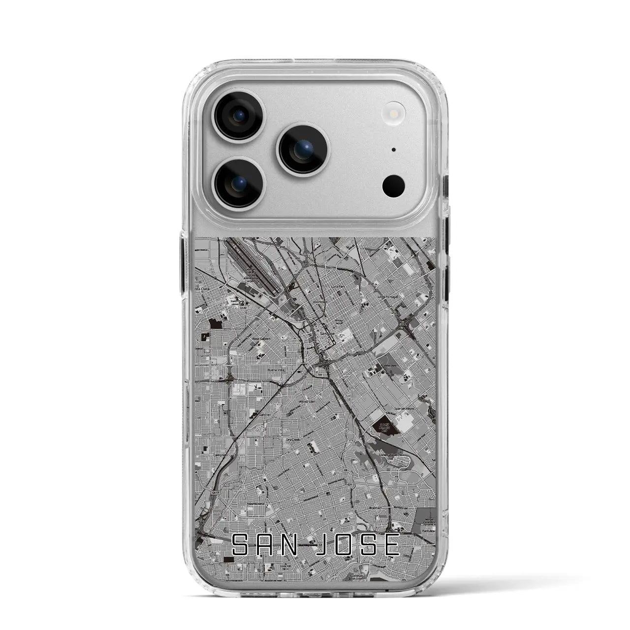 【サンノゼ(アメリカ)】地図柄iPhoneケース(MagSafeタイプ)
