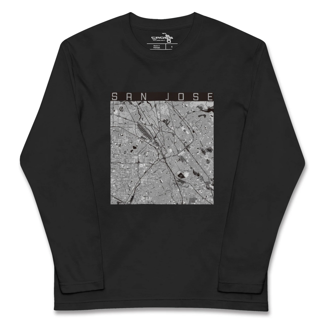 【サンノゼ(アメリカ)】地図柄ロングスリーブTシャツ