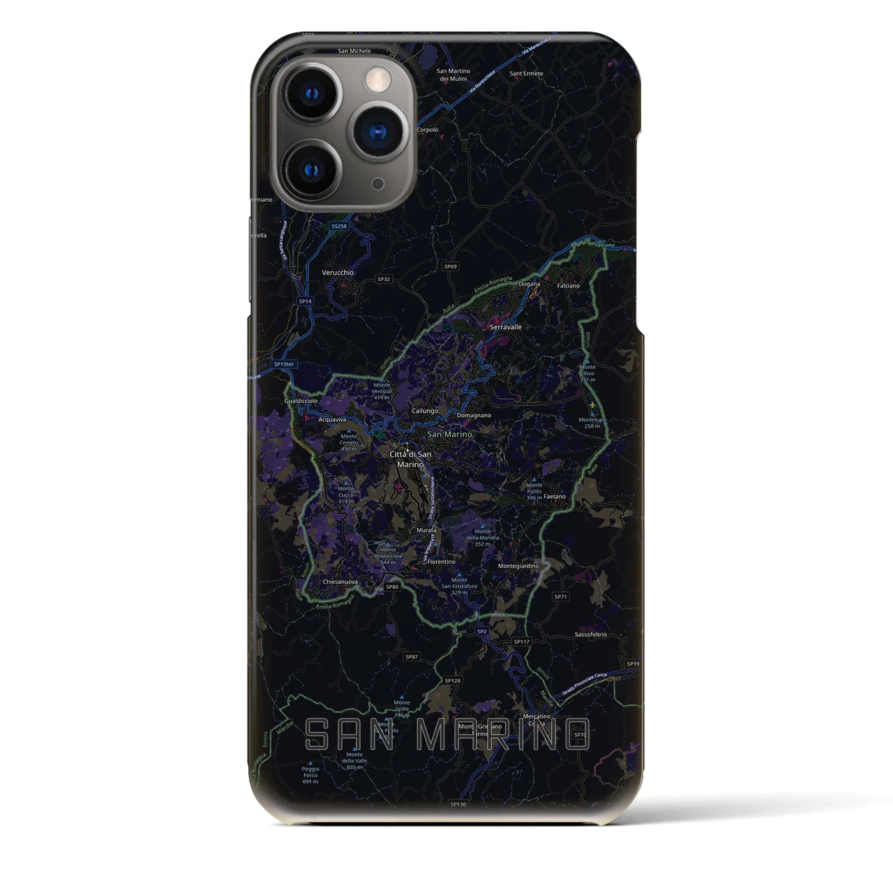【サンマリノ】地図柄iPhoneケース(バックカバータイプ)