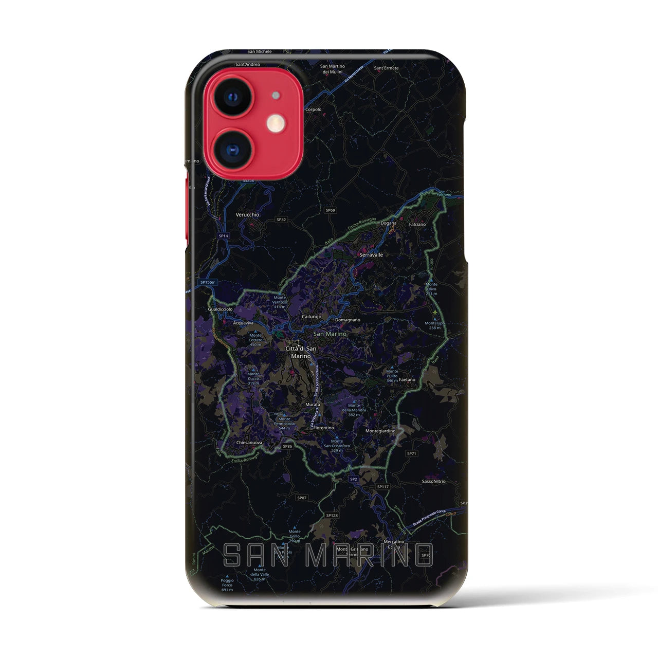 【サンマリノ】地図柄iPhoneケース(バックカバータイプ)