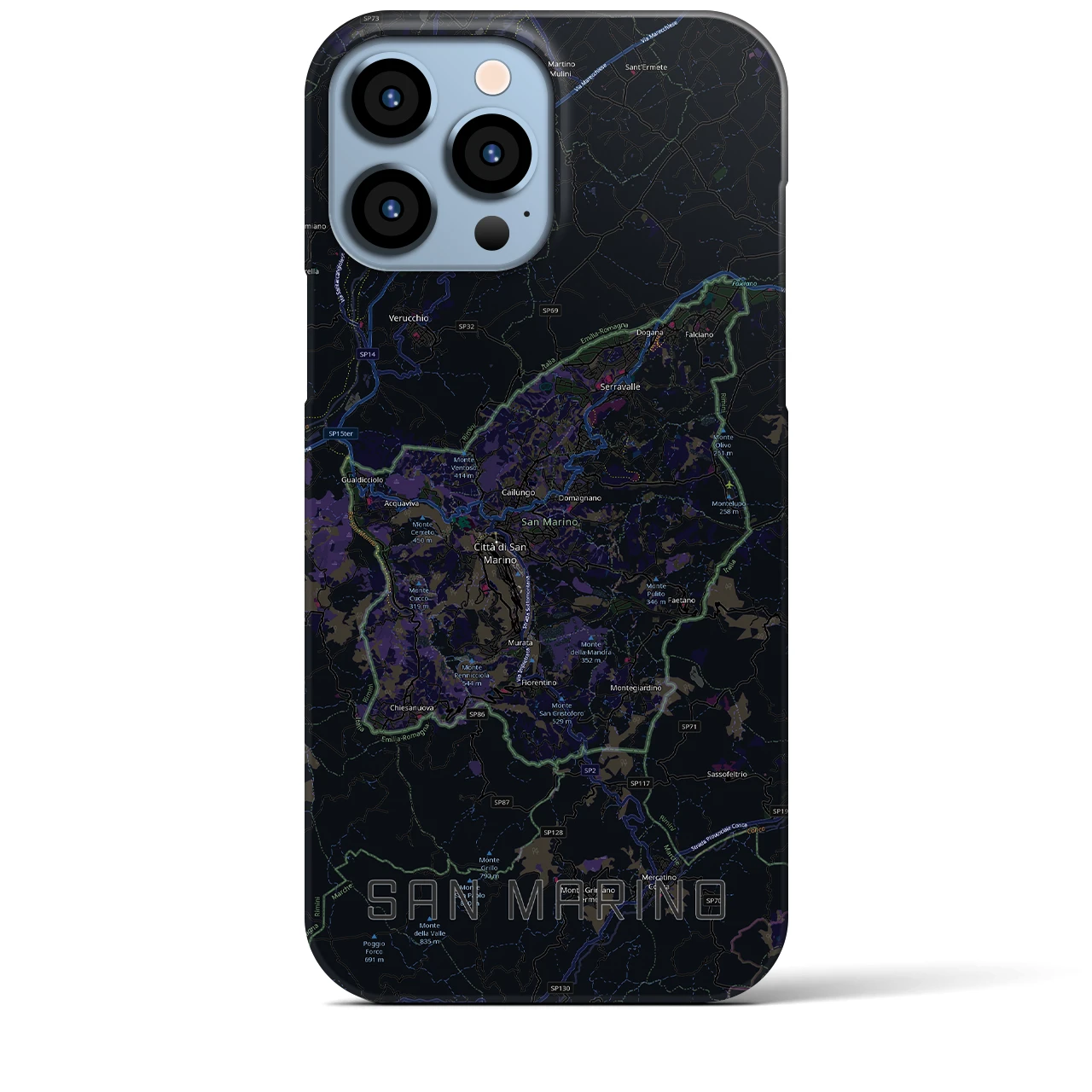 【サンマリノ】地図柄iPhoneケース(バックカバータイプ)