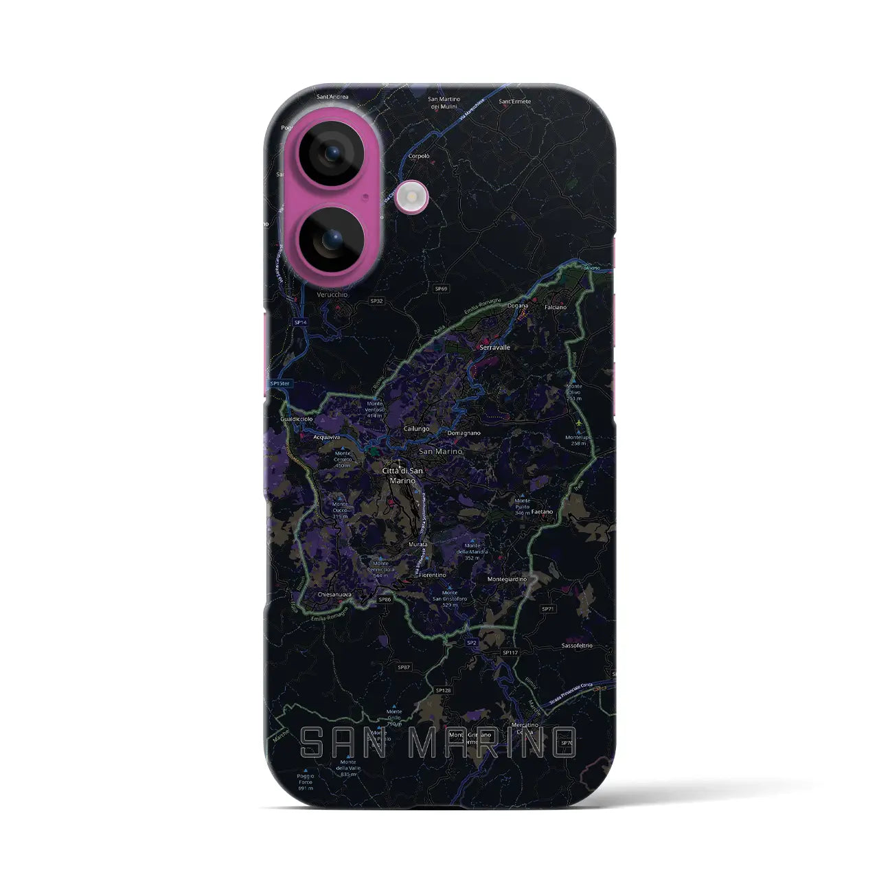 【サンマリノ】地図柄iPhoneケース(バックカバータイプ)