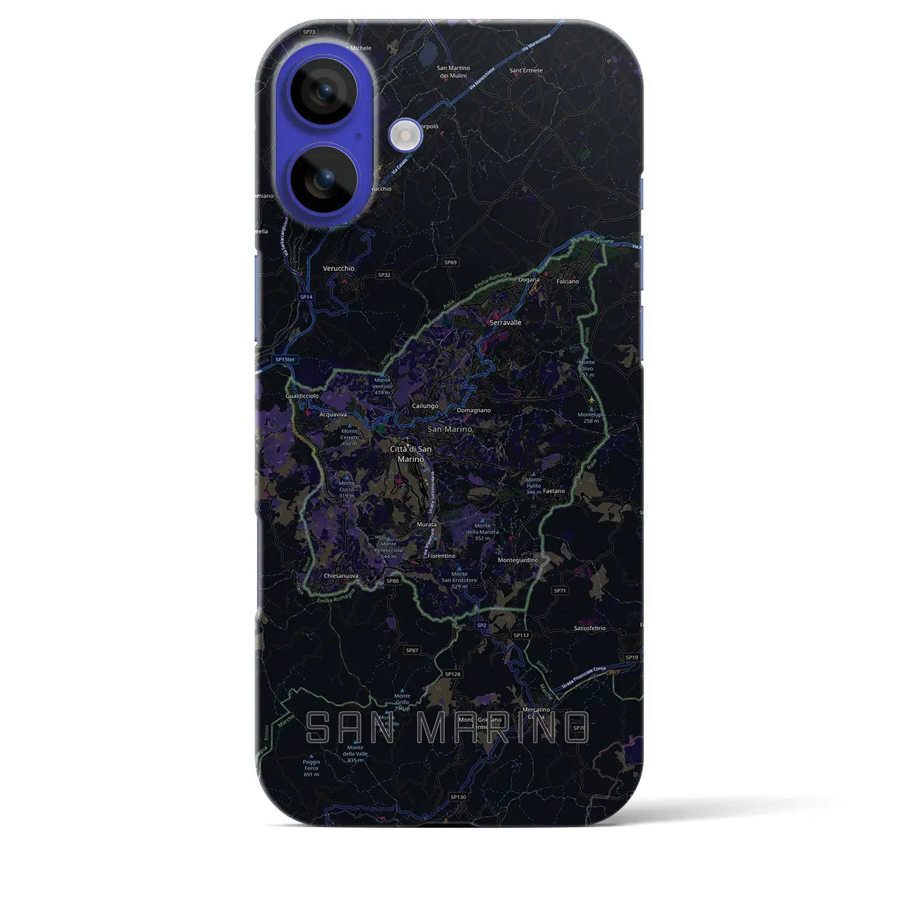 【サンマリノ】地図柄iPhoneケース(バックカバータイプ)