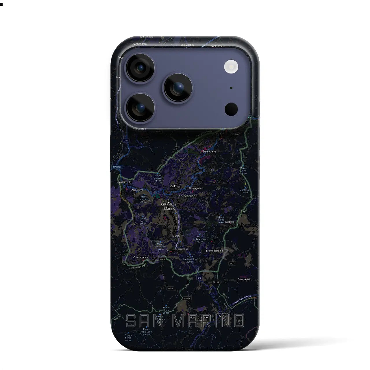 【サンマリノ】地図柄iPhoneケース(バックカバータイプ)