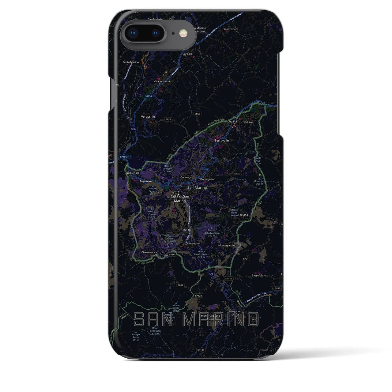 【サンマリノ】地図柄iPhoneケース(バックカバータイプ)