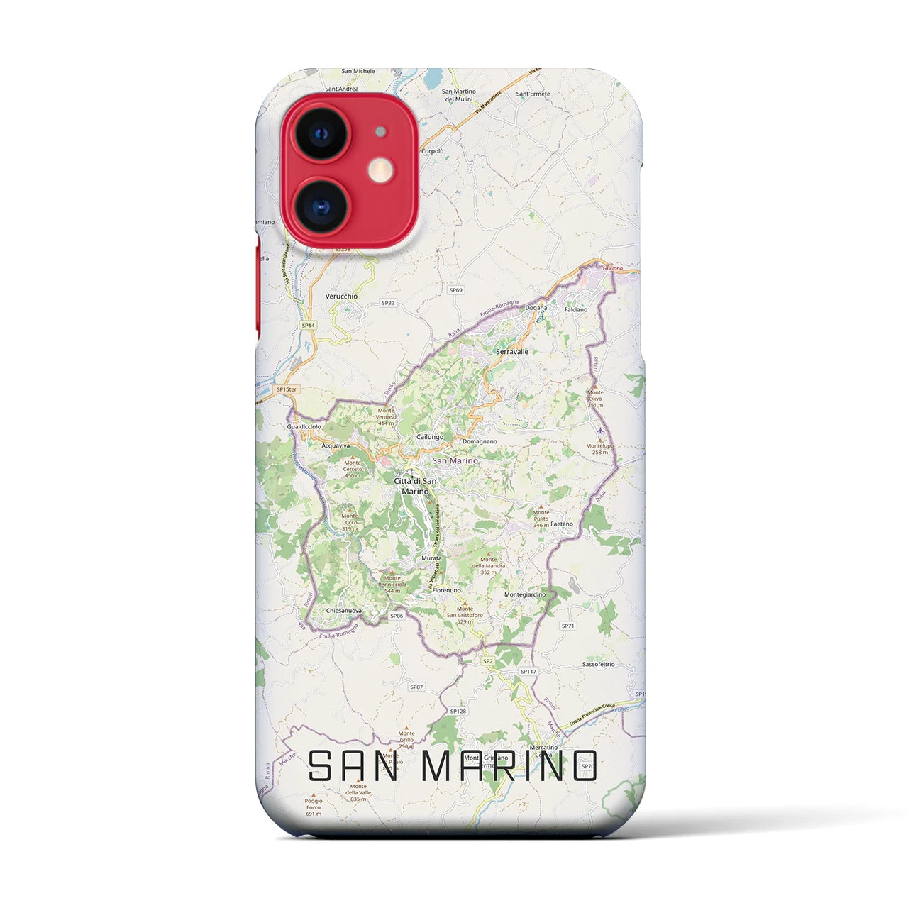【サンマリノ】地図柄iPhoneケース(バックカバータイプ)