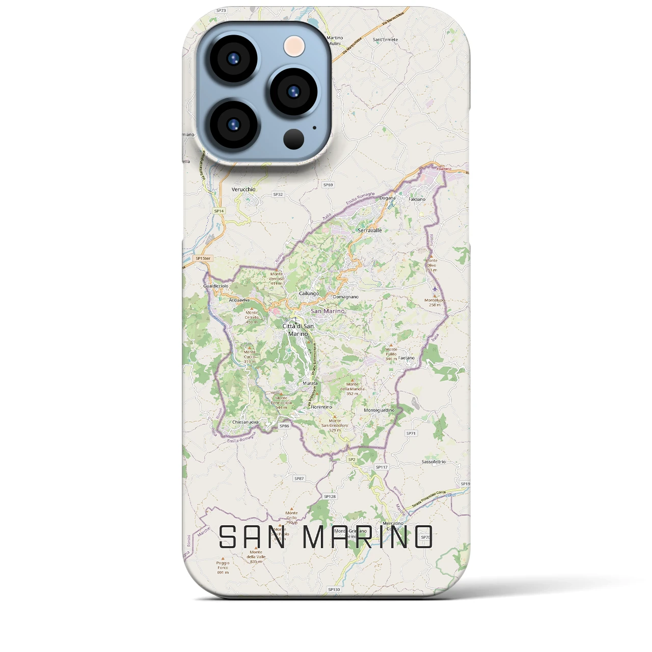 【サンマリノ】地図柄iPhoneケース(バックカバータイプ)