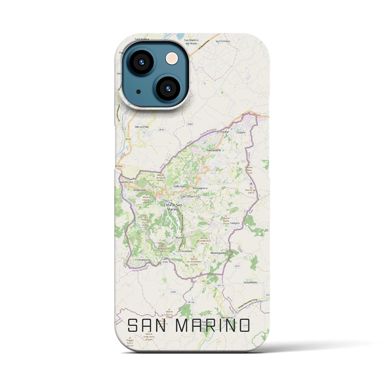 【サンマリノ】地図柄iPhoneケース(バックカバータイプ)