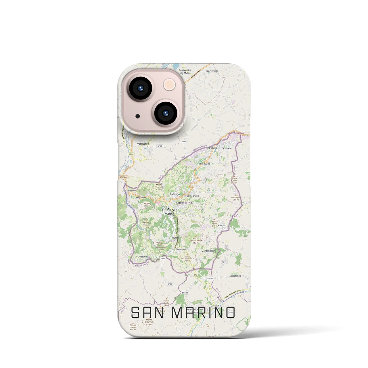 【サンマリノ】地図柄iPhoneケース(バックカバータイプ)
