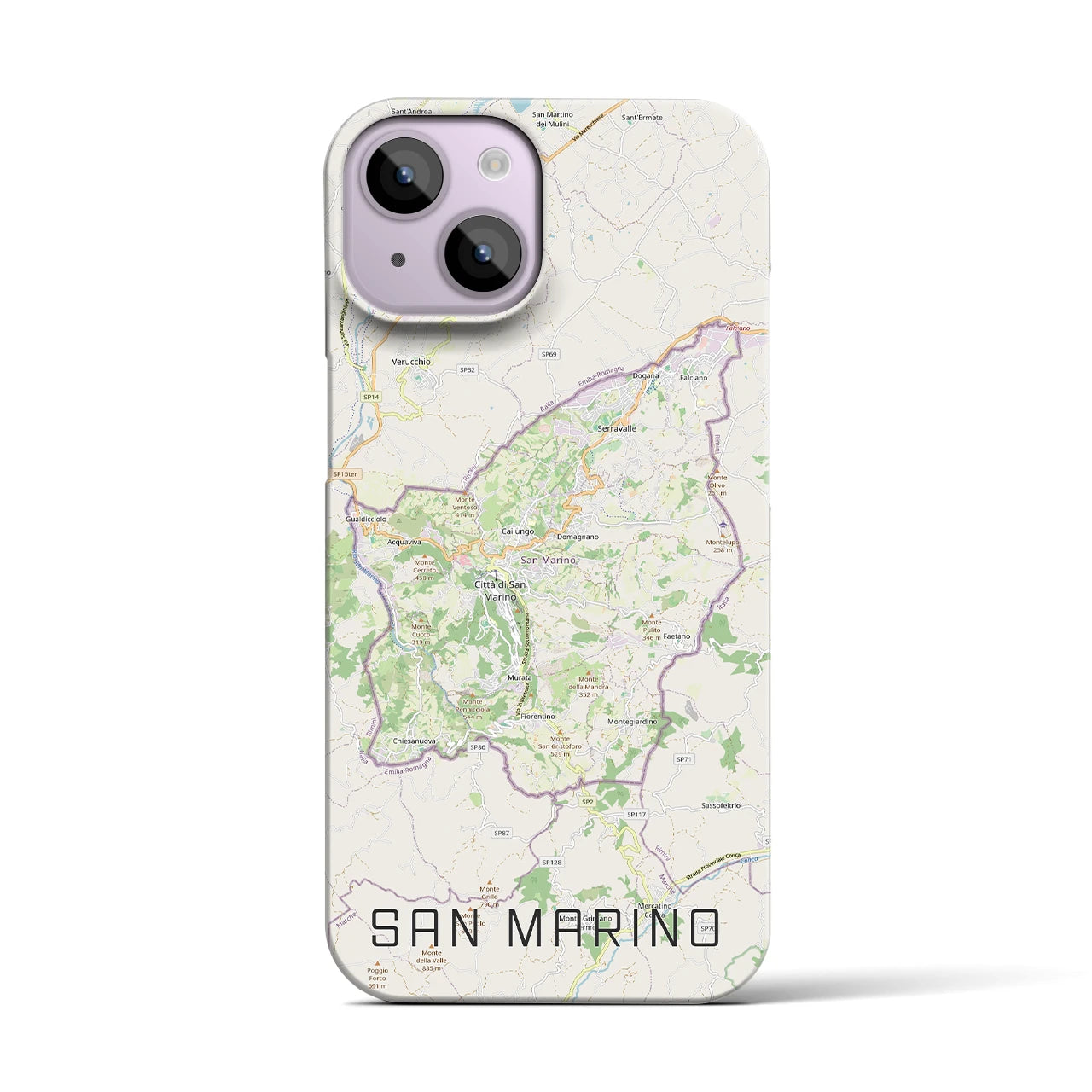 【サンマリノ】地図柄iPhoneケース(バックカバータイプ)