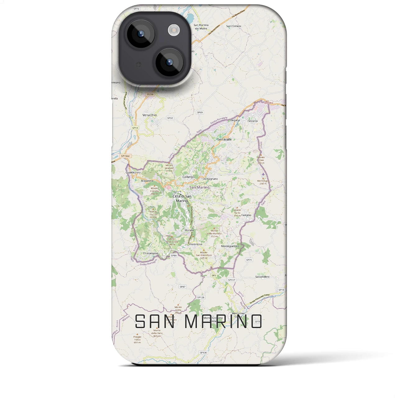 【サンマリノ】地図柄iPhoneケース(バックカバータイプ)