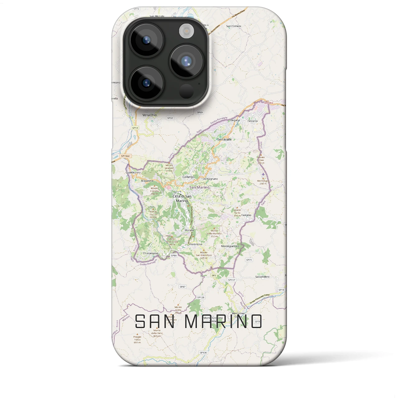 【サンマリノ】地図柄iPhoneケース(バックカバータイプ)